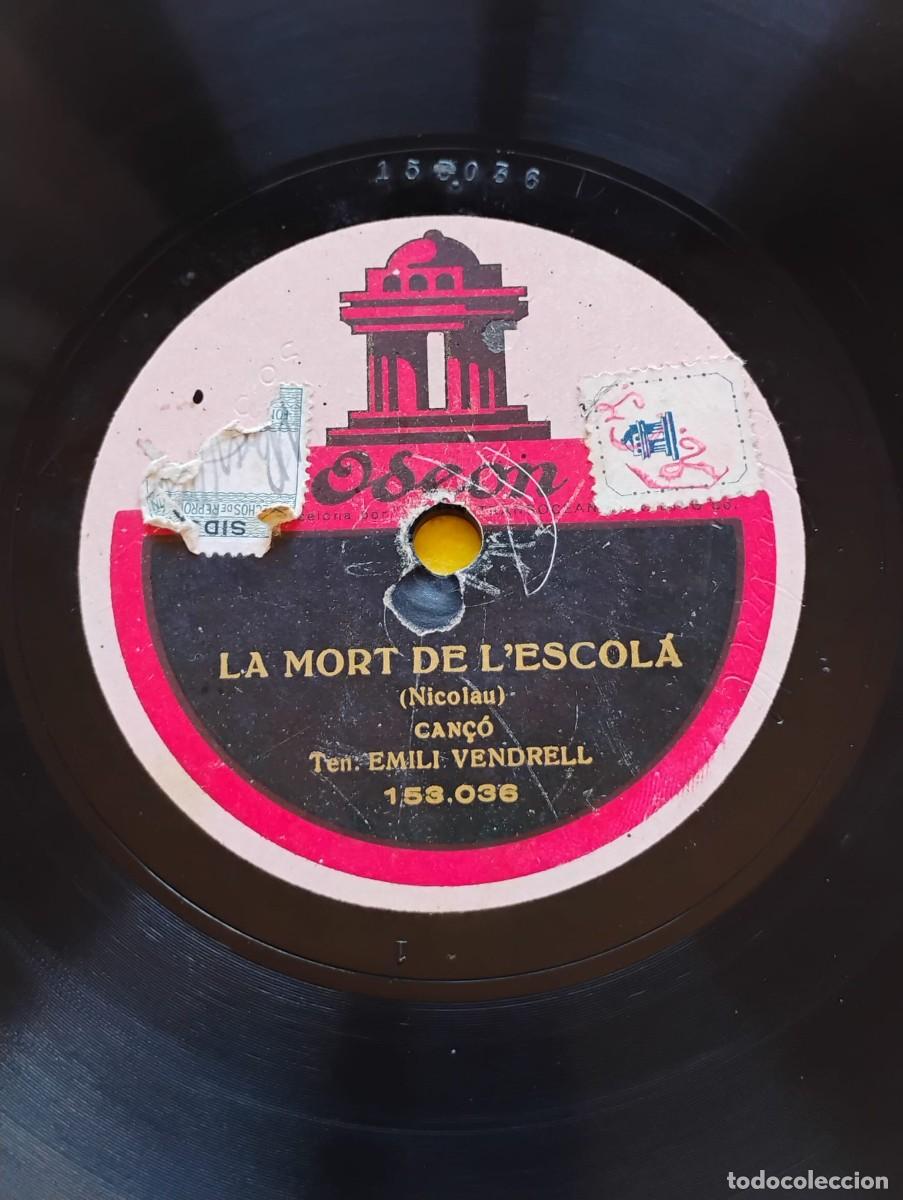 Discos de pizarra: DISCO &rdquo;GRAMOFONO&rdquo; PIZARRA - MARIAGNETA - LA MORT DE LESCOLA - Foto 4