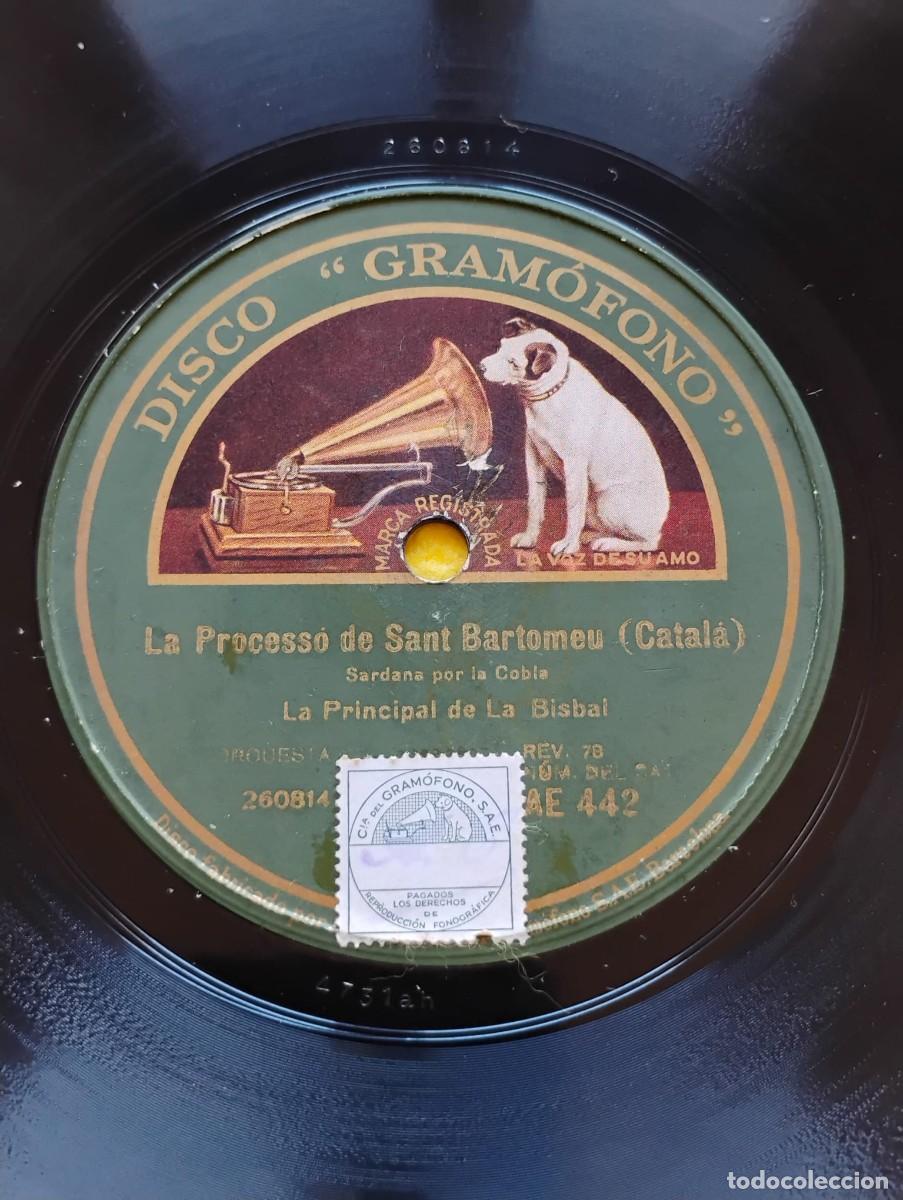 Discos de pizarra: DISCO &rdquo;GRAMOFONO&rdquo; PIZARRA - LA PROCESSO DE SANT BARTOMEU - ANGELINA - Foto 2