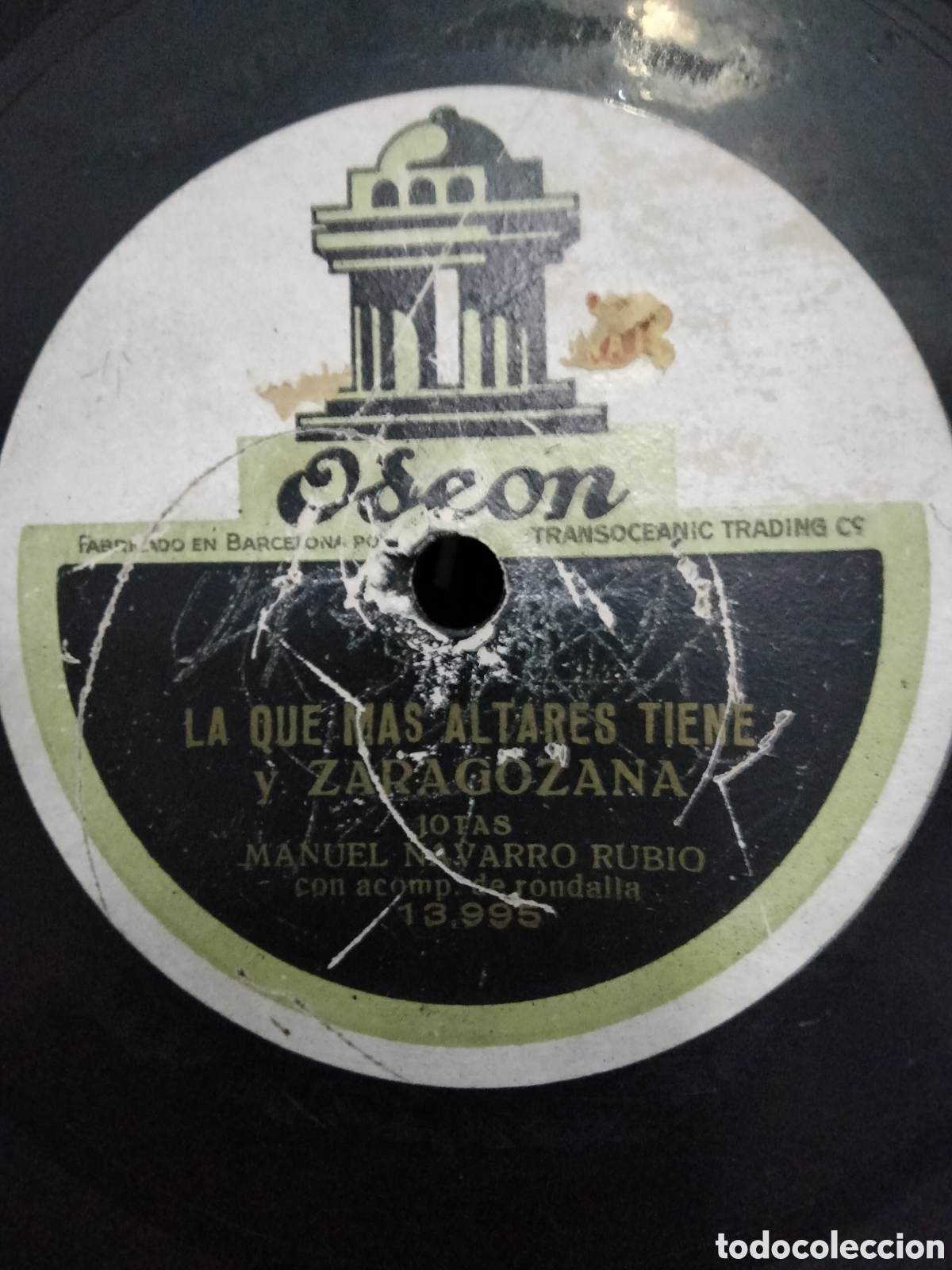 Discos de pizarra: Disco Pizarra Manuel Navarro Rubio - Foto 1