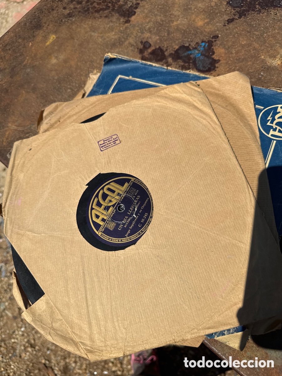 Discos de pizarra: Lote de discos de pizarra antiguos 20 - Foto 14