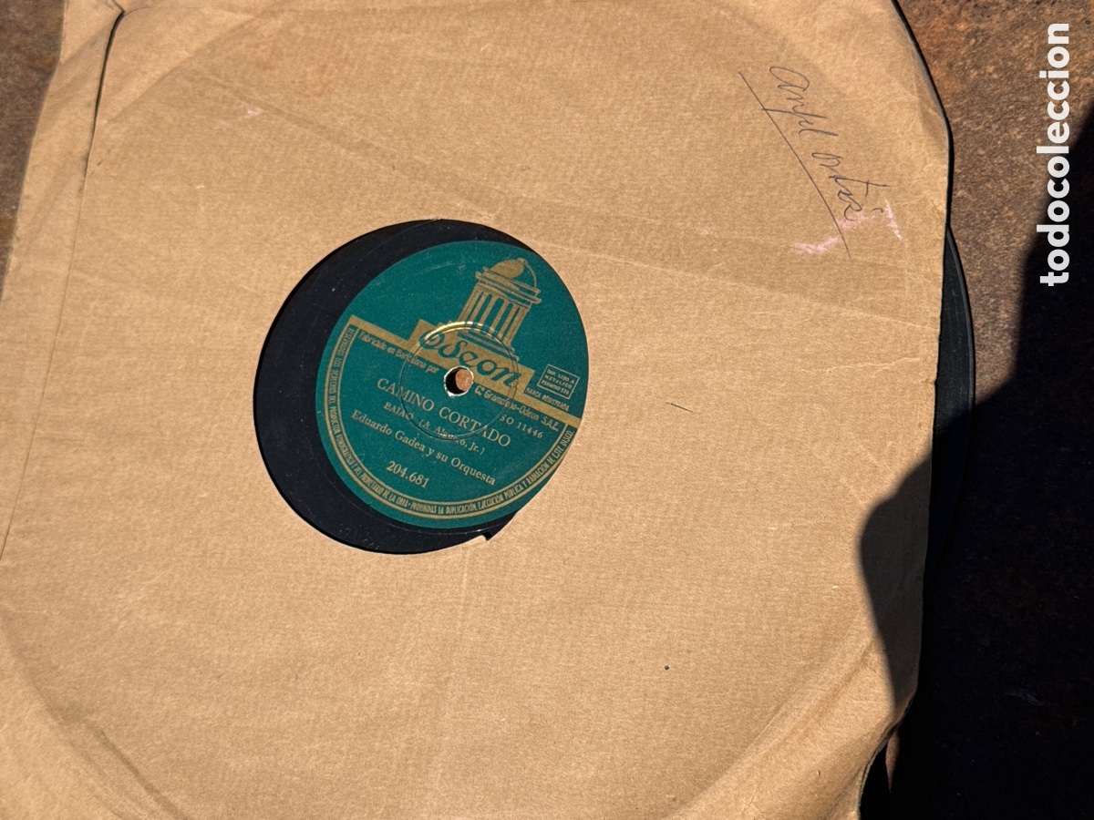 Discos de pizarra: Lote de discos de pizarra antiguos 20 - Foto 1