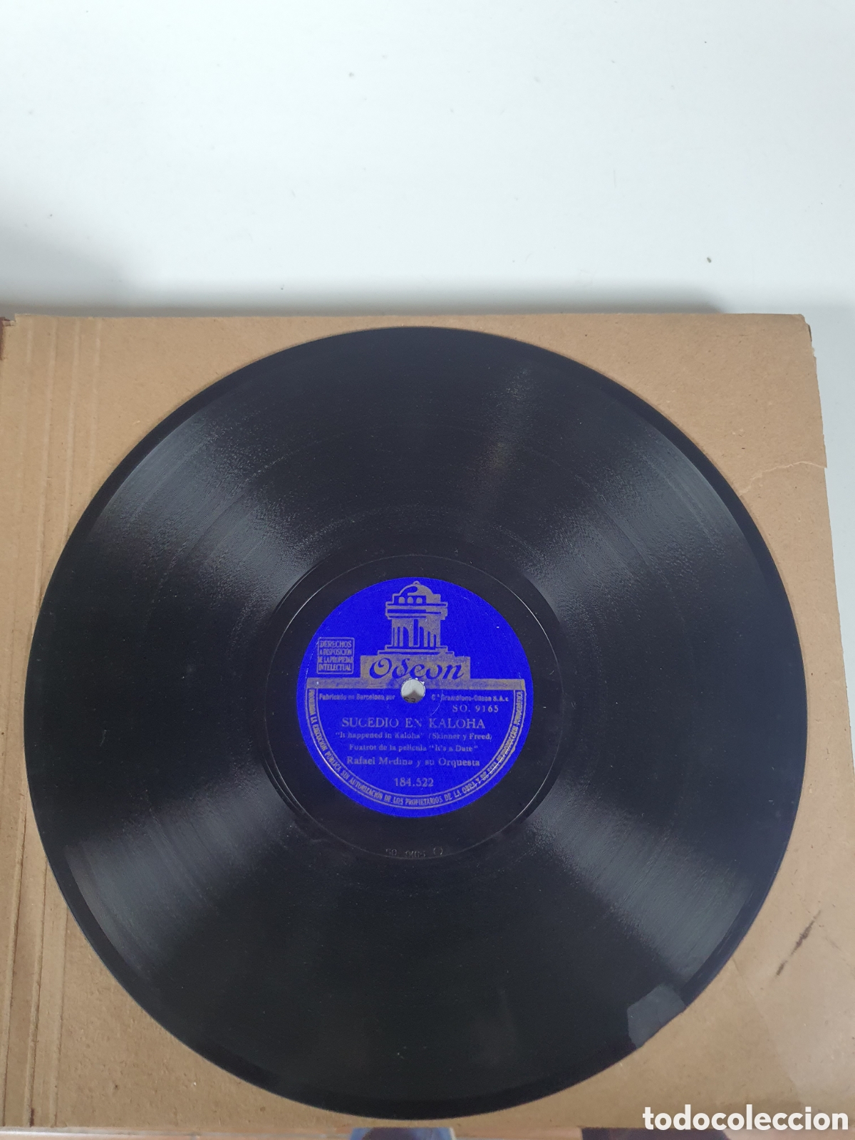 Discos de pizarra: Disco de Pizarra - ODEON - MARIA ELENA / SUCEDIO EN KALOHA - Foto 1