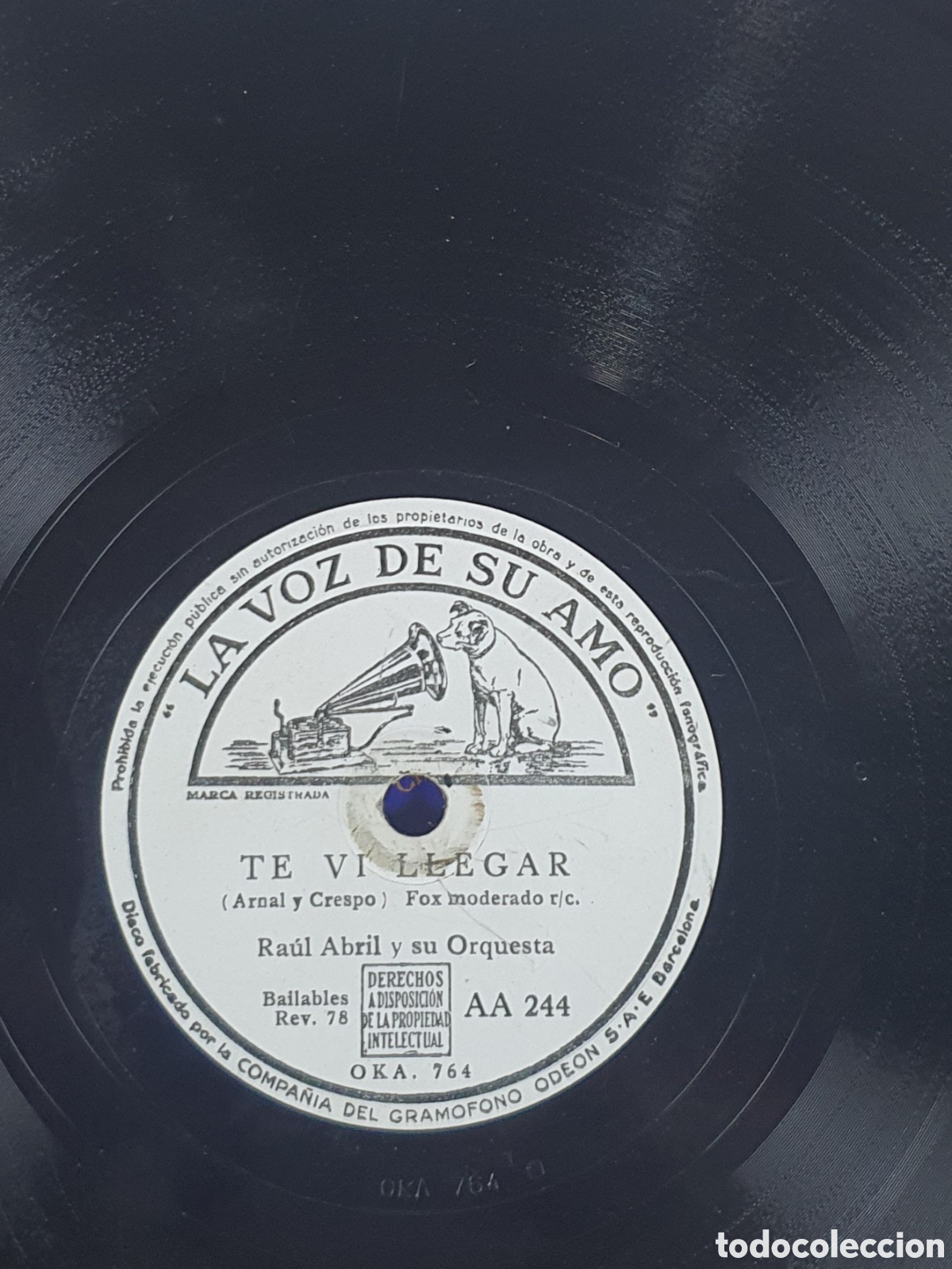Discos de pizarra: La voz de su amo, disco de pizarra - Foto 1