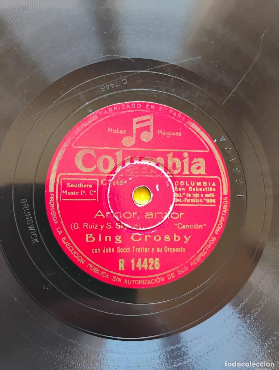 Discos de pizarra: DISCO &rdquo;GRAMOFONO&rdquo; PIZARRA - AMOR AMOR - ERES TU O NO ERES TU - Foto 2