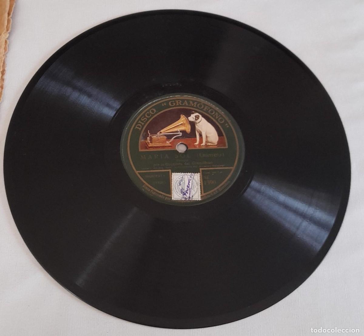 Discos de pizarra: DISCO DE PIZARRA DE LA ORQUESTA DEL GRAM&Oacute;FONO: MAR&Iacute;A SOL - Foto 2