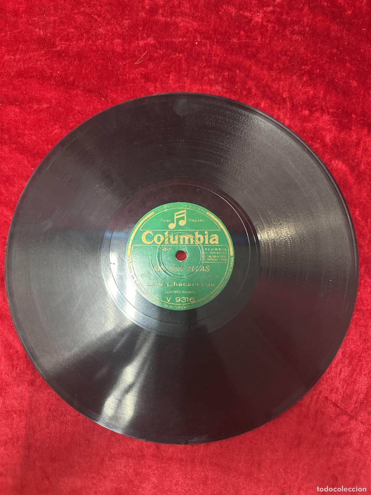 Discos de pizarra: DP-04.2. DISCO 78rpm DE PIZARRA. LOS CHACAREROS - Foto 2
