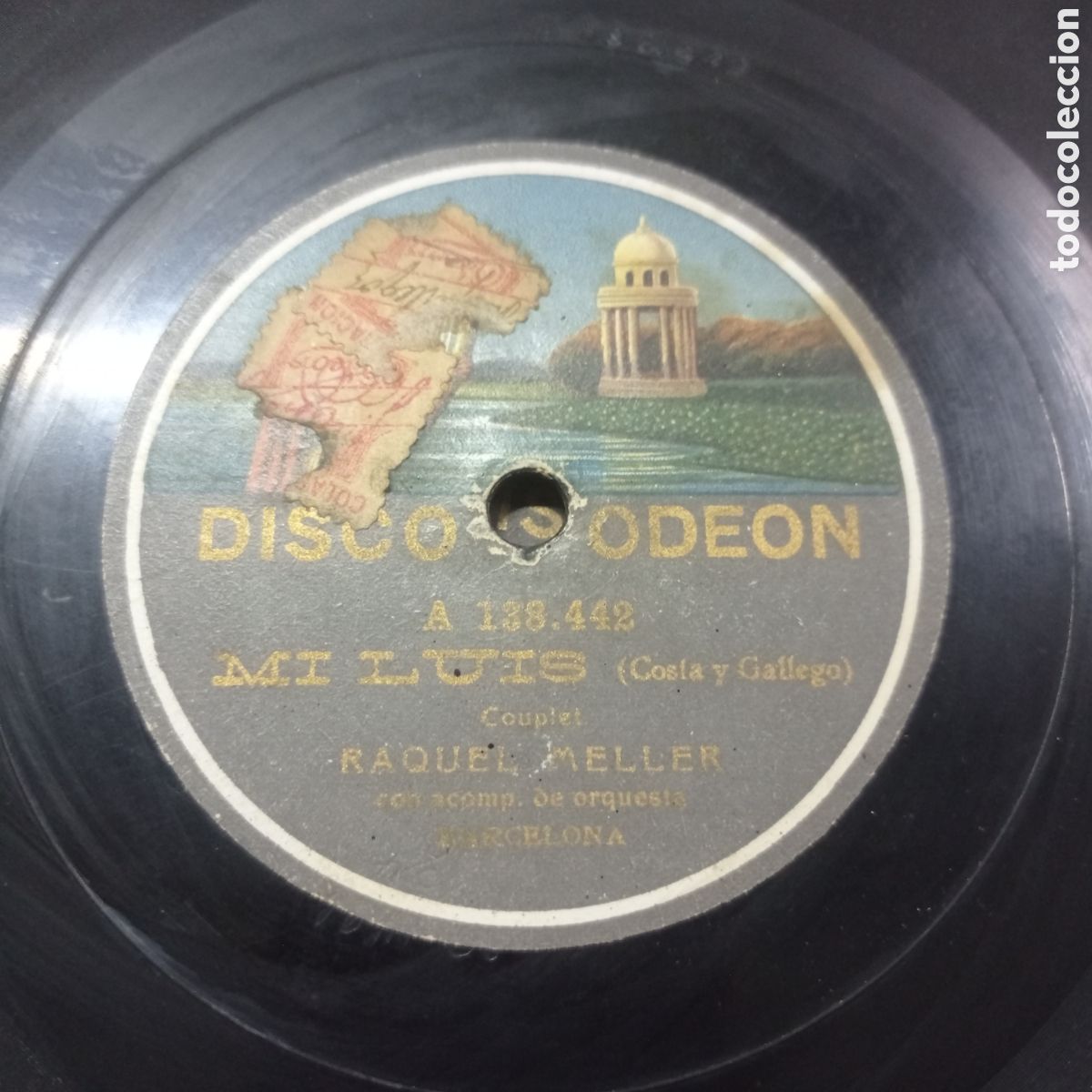 Discos de pizarra: DISCO PIZARRA ODEON - RAQUEL MELLER : MI LUIS / MIMOSA - Foto 1