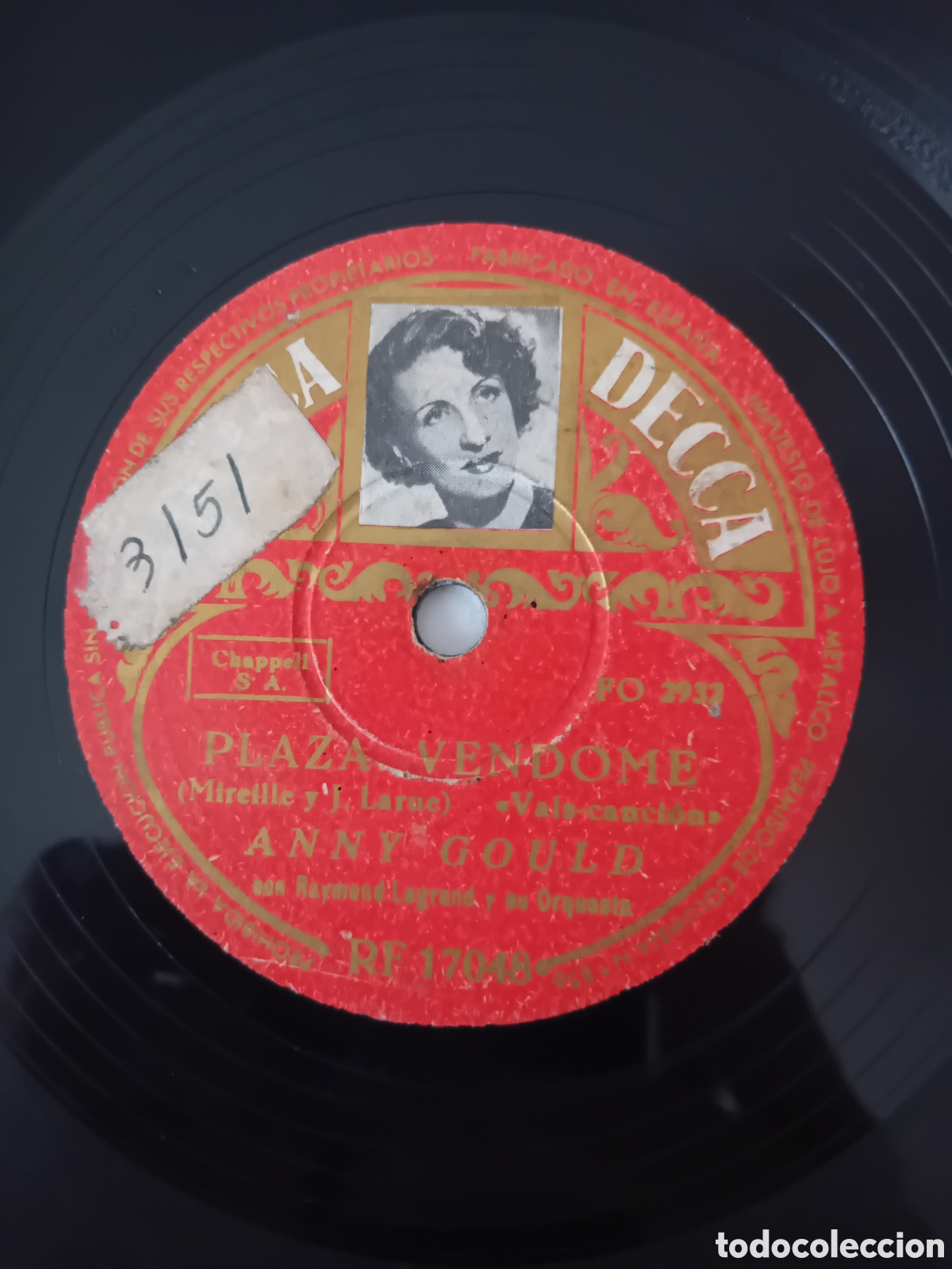 Discos de pizarra: ANNY GOULD. PLAZA VENDOME. DOMINO - Foto 2