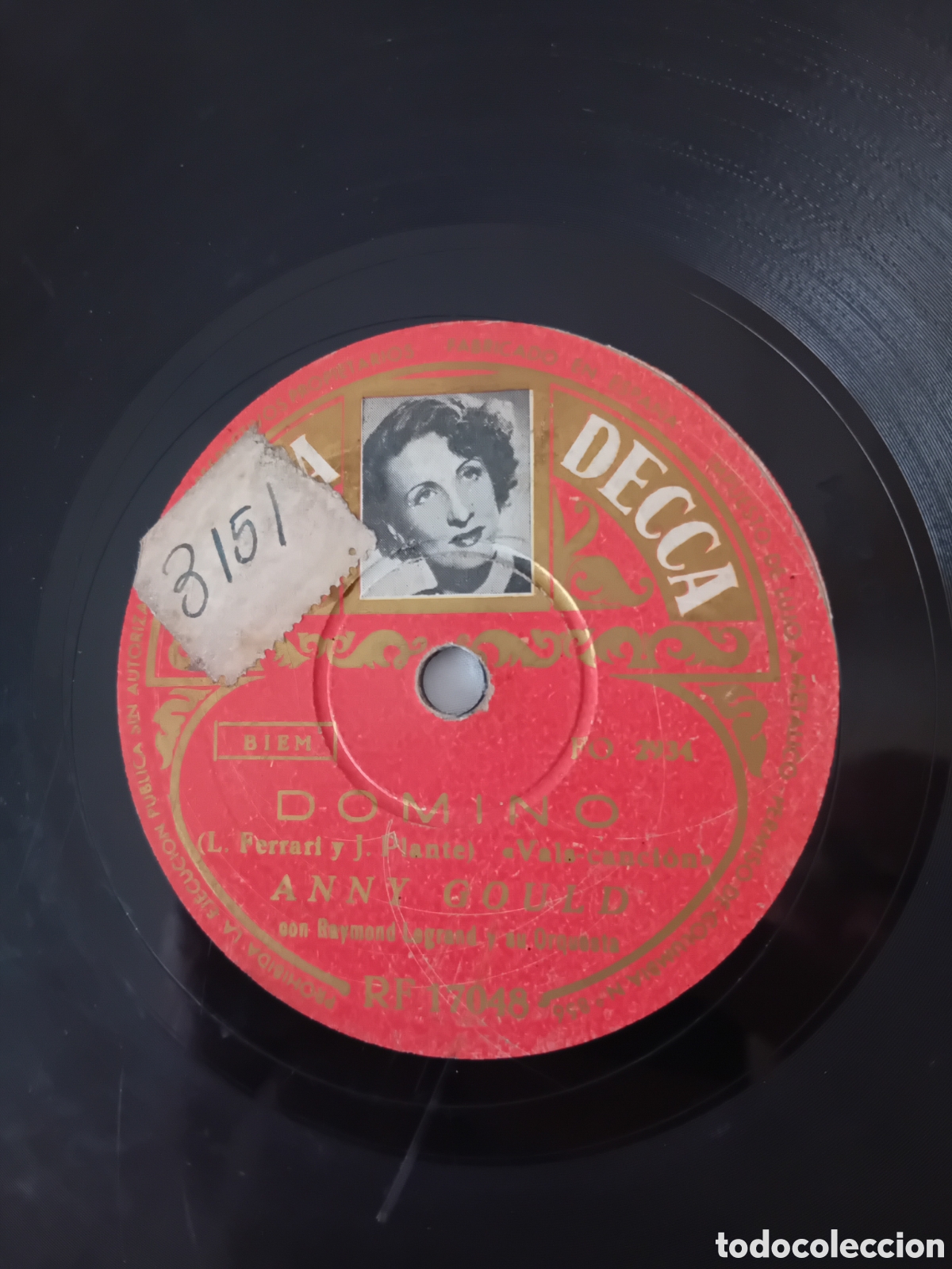 Discos de pizarra: ANNY GOULD. PLAZA VENDOME. DOMINO - Foto 4