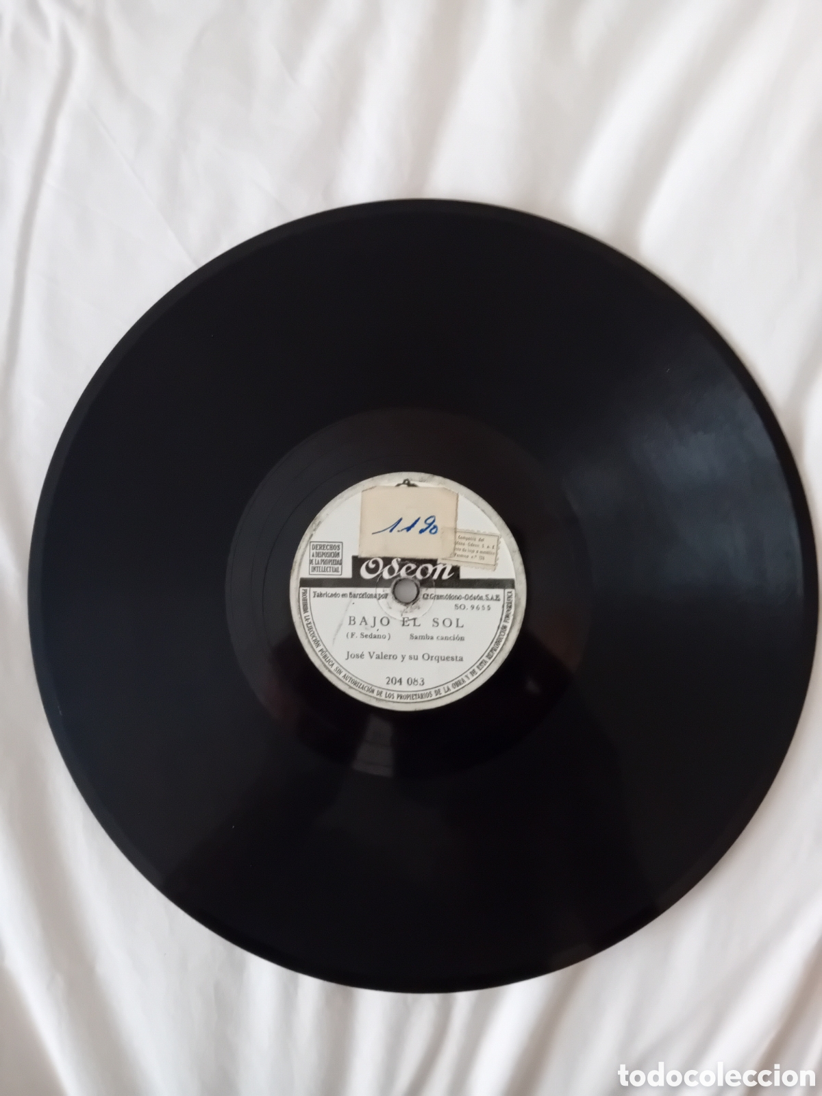 Discos de pizarra: JOSE VALERO Y SU ORQUESTA. BAJO EL SOL. CADA NOCHE - Foto 3