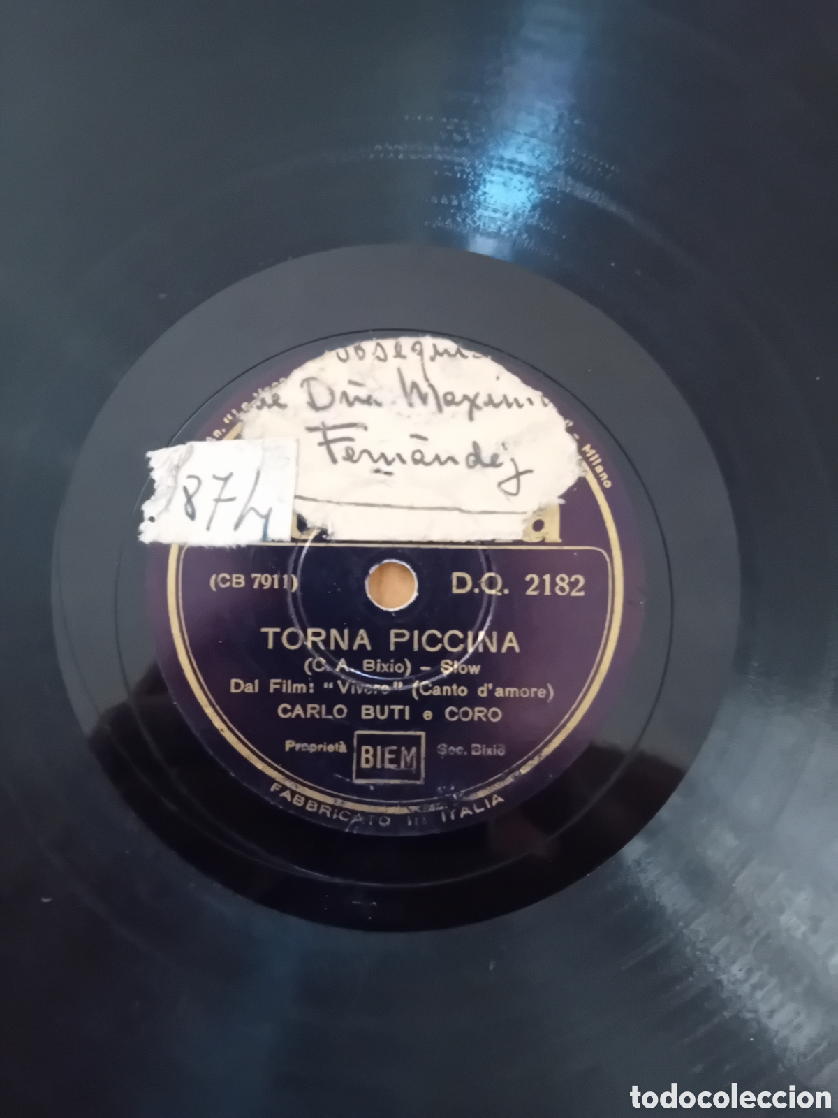 Discos de pizarra: CARLO BUTI. TORNA PICCINA. VIVIRE - Foto 4