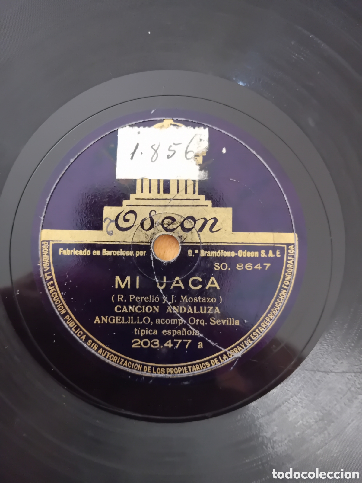 Discos de pizarra: ANGELILLO. PACO EL MINERO. MI JACA - Foto 2