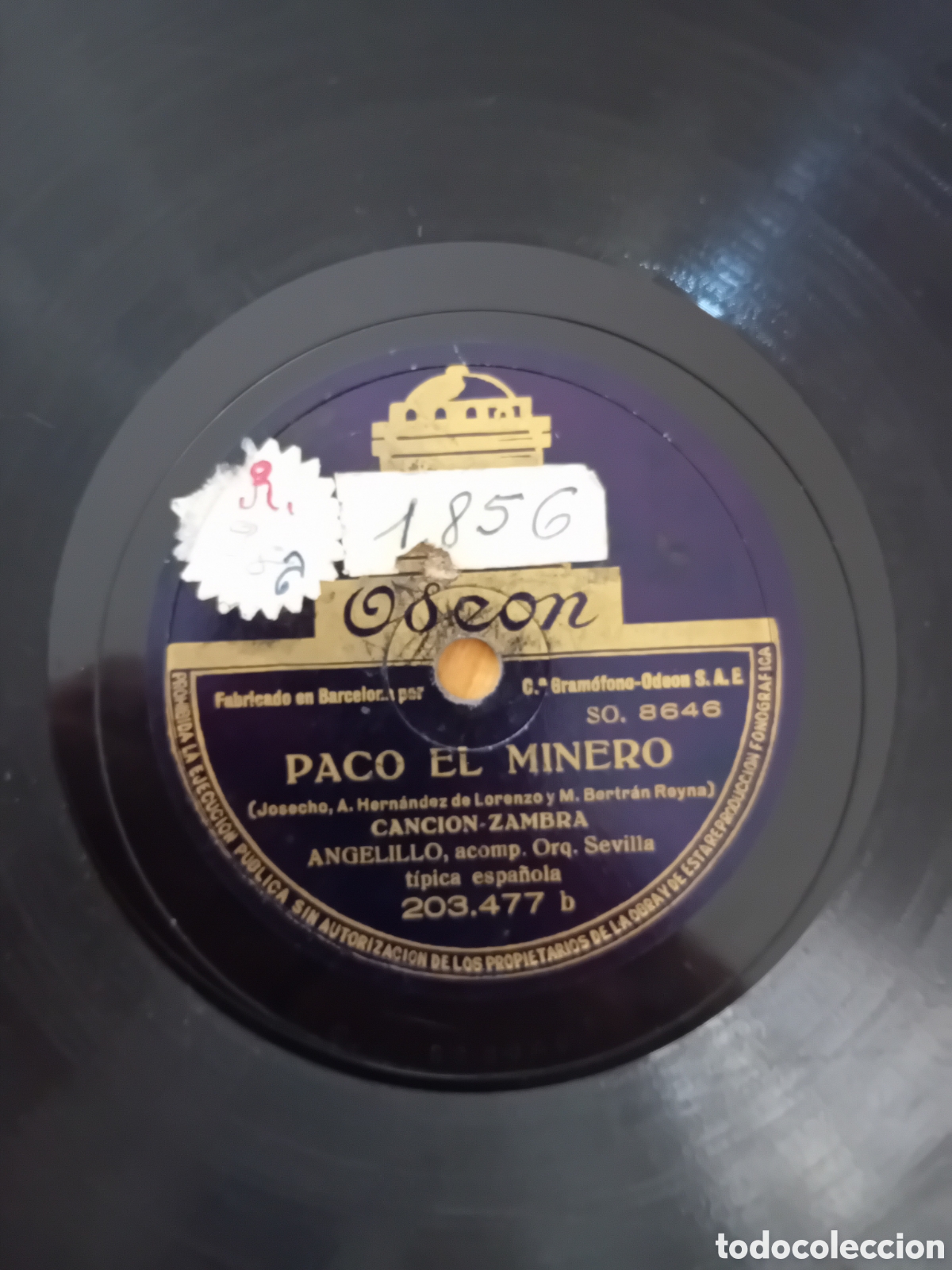 Discos de pizarra: ANGELILLO. PACO EL MINERO. MI JACA - Foto 5