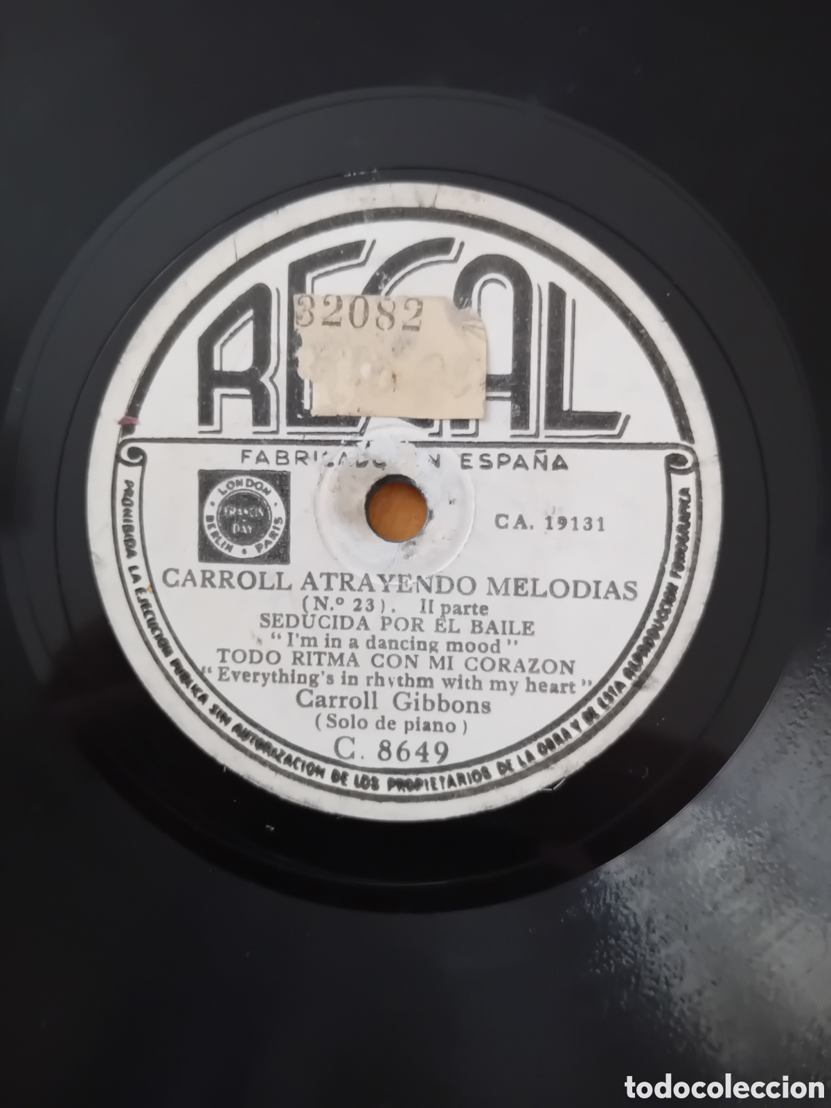 Discos de pizarra: CARROLL GIBBONS. CARROLL ATRAYENDO MELODIAS. - Foto 2