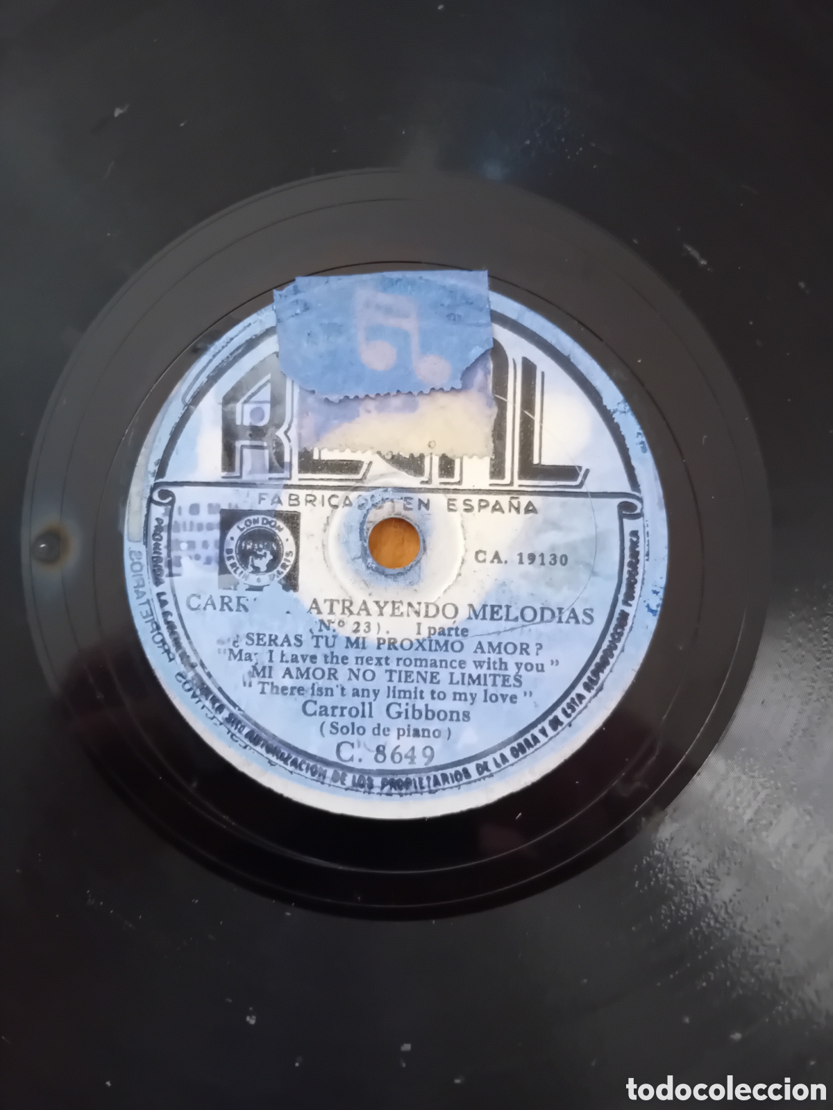 Discos de pizarra: CARROLL GIBBONS. CARROLL ATRAYENDO MELODIAS. - Foto 4