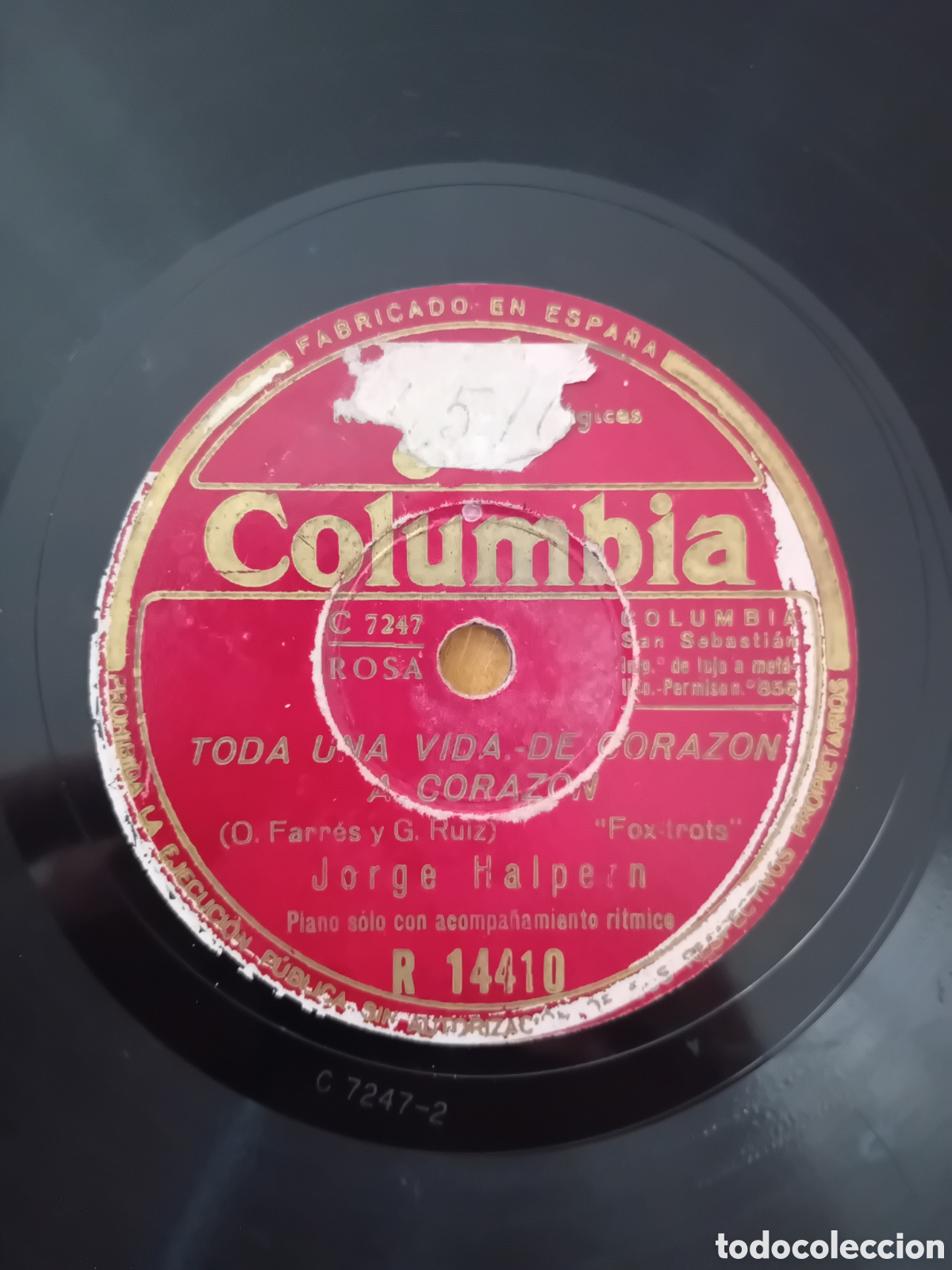Discos de pizarra: JORGE HALPERN. YO TE DIRE. TODA UNA VIDA DE CORAZON A CORAZON - Foto 2
