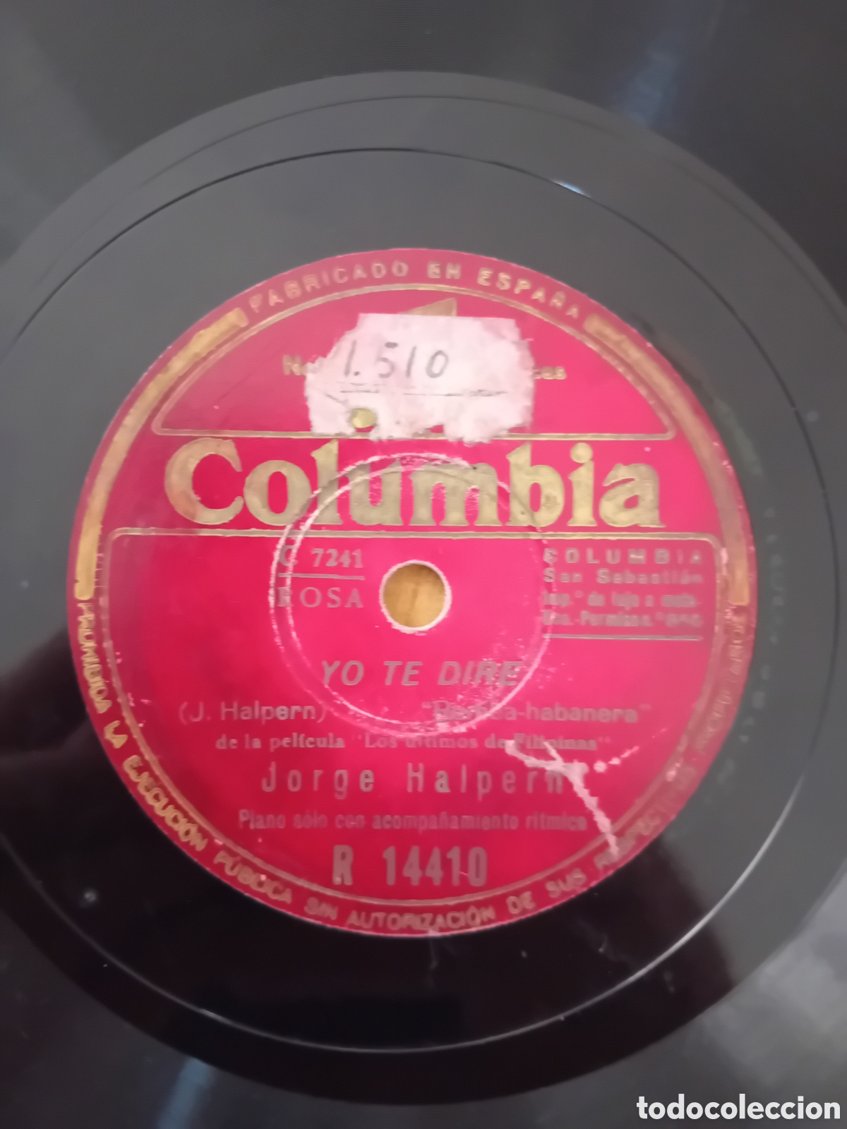 Discos de pizarra: JORGE HALPERN. YO TE DIRE. TODA UNA VIDA DE CORAZON A CORAZON - Foto 4