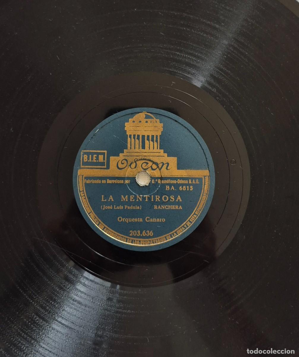 Discos de pizarra: ORQUESTA CANARO - DISCO PIZARRA- ODEON- la mentirosa - madreselva - Foto 4