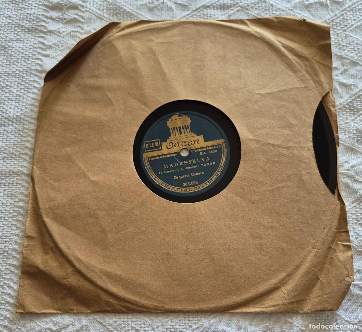 Discos de pizarra: ORQUESTA CANARO - DISCO PIZARRA- ODEON- la mentirosa - madreselva - Foto 5