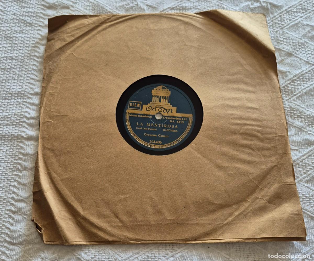 Discos de pizarra: ORQUESTA CANARO - DISCO PIZARRA- ODEON- la mentirosa - madreselva - Foto 6