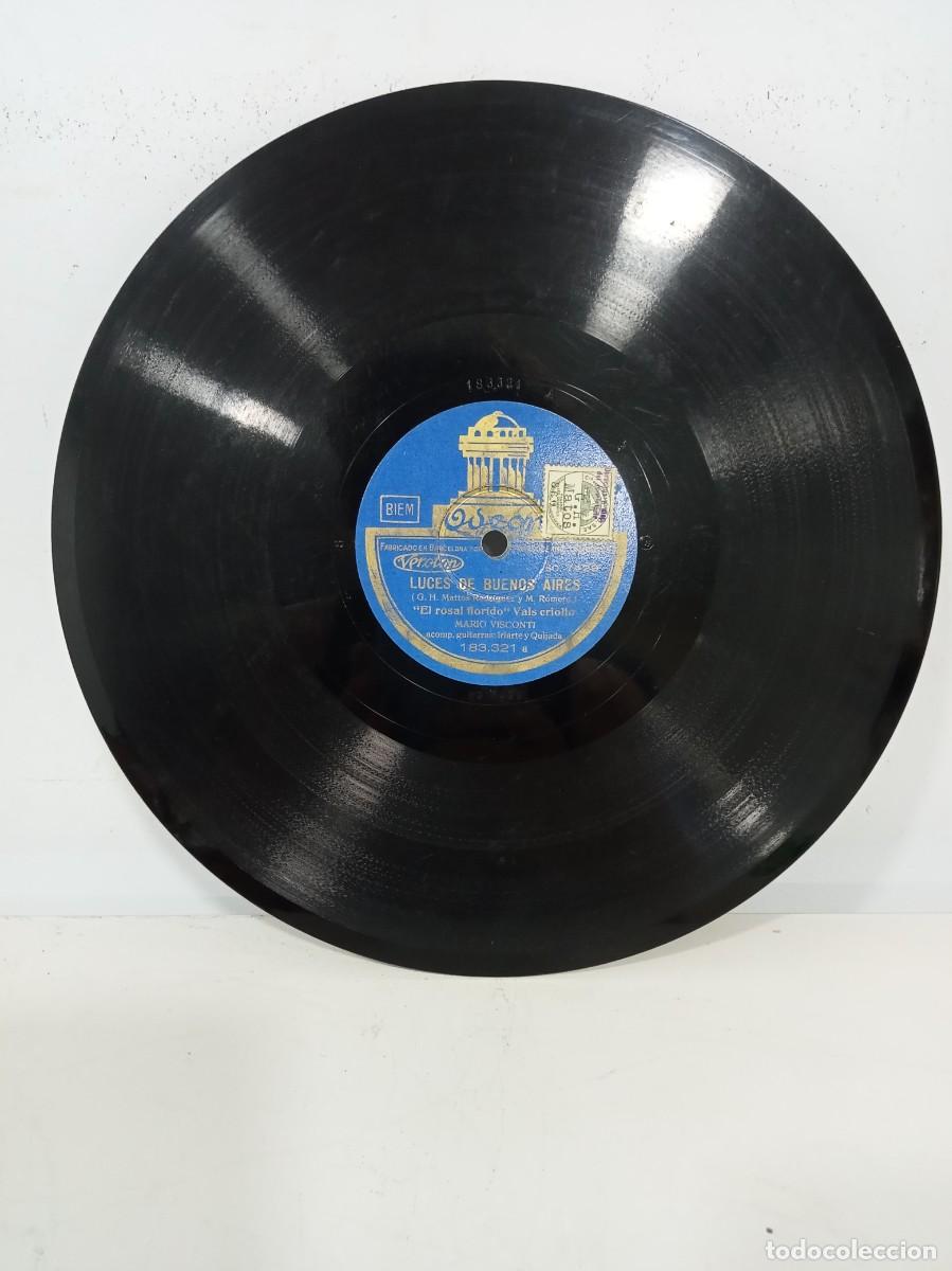 Discos de pizarra: MARIO VISCONTI - LUCES DE BUENOS AIRES / CUBANITA - Foto 1