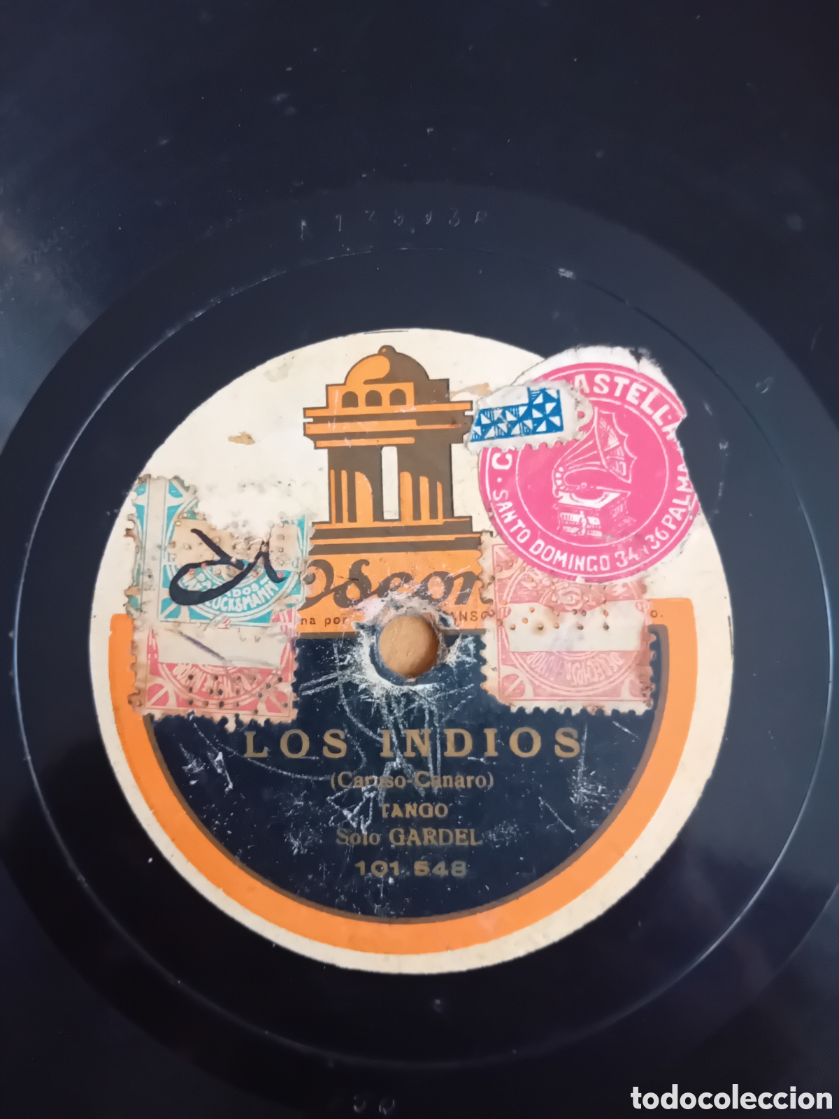 Discos de pizarra: GARDEL. BUENOS AIRES. LOS INDIOS - Foto 2