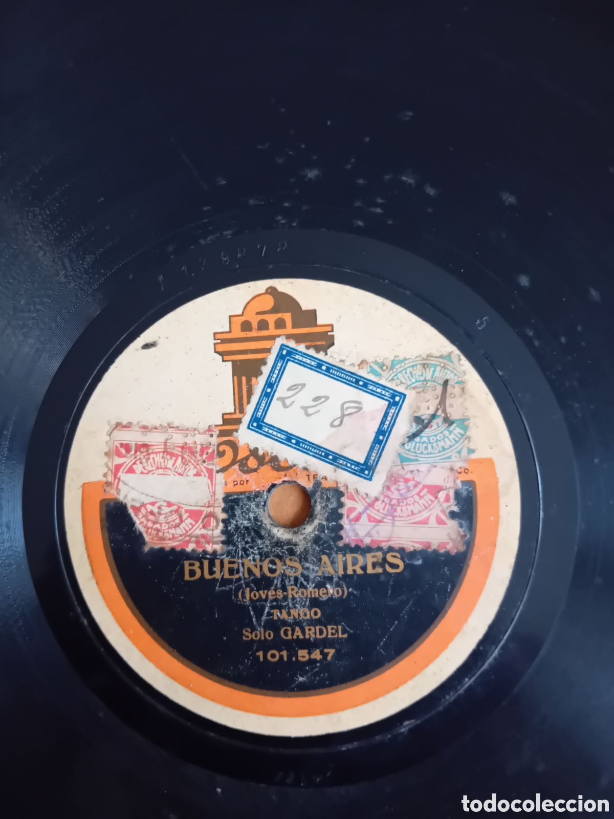 Discos de pizarra: GARDEL. BUENOS AIRES. LOS INDIOS - Foto 4