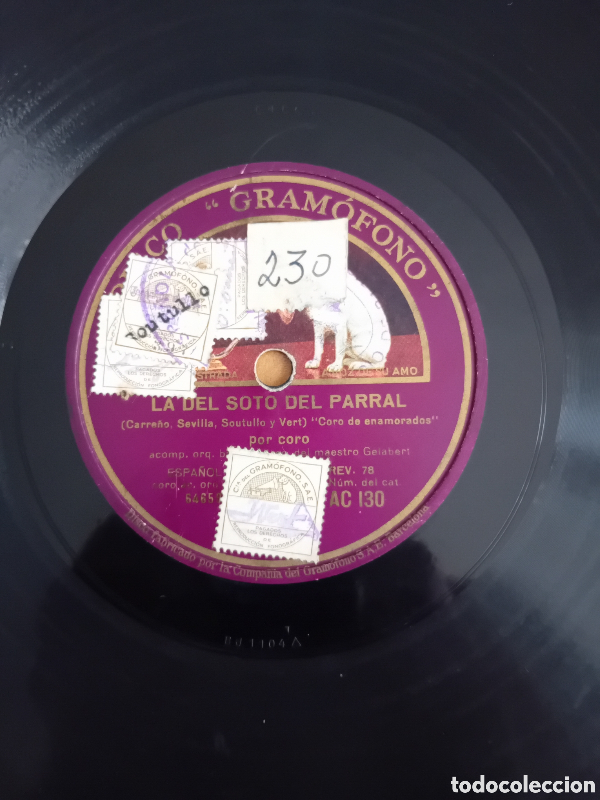 Discos de pizarra: EMILIO SAGI-BARBA. LA DEL SOTO DEL PARRAL - Foto 4