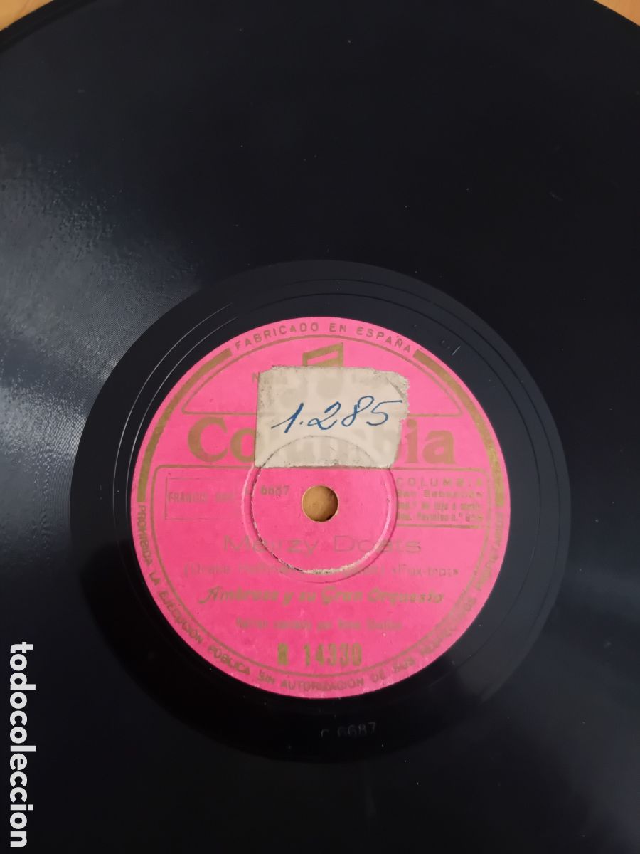 Discos de pizarra: AMBROSE Y ORQUESTA. MAIRZY DOATS. TE NECESITO - Foto 4
