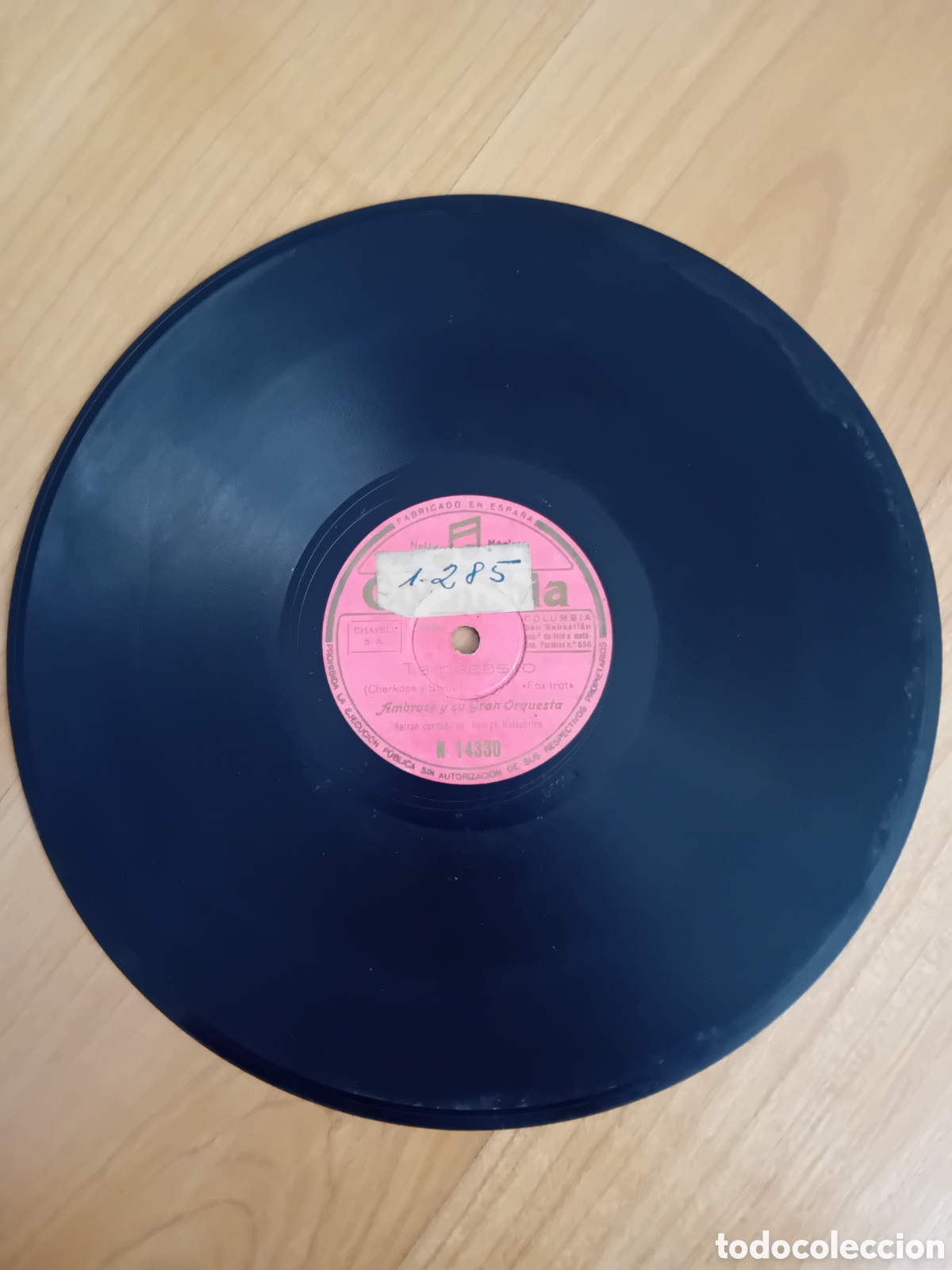 Discos de pizarra: AMBROSE Y ORQUESTA. MAIRZY DOATS. TE NECESITO - Foto 1