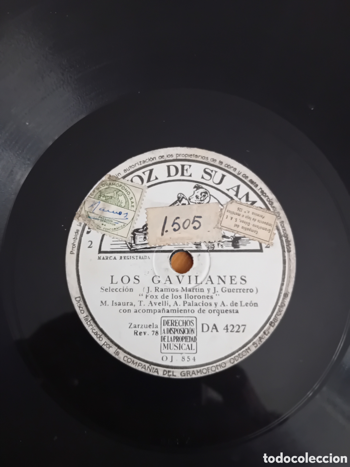 Discos de pizarra: EDUARDO BRITO. LOS GAVILANES. ISAURA, AVELLI,, PALACIOS, DE LEON - Foto 4