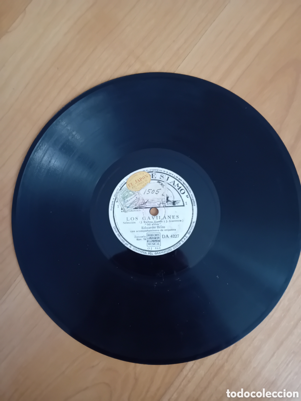 Discos de pizarra: EDUARDO BRITO. LOS GAVILANES. ISAURA, AVELLI,, PALACIOS, DE LEON - Foto 1