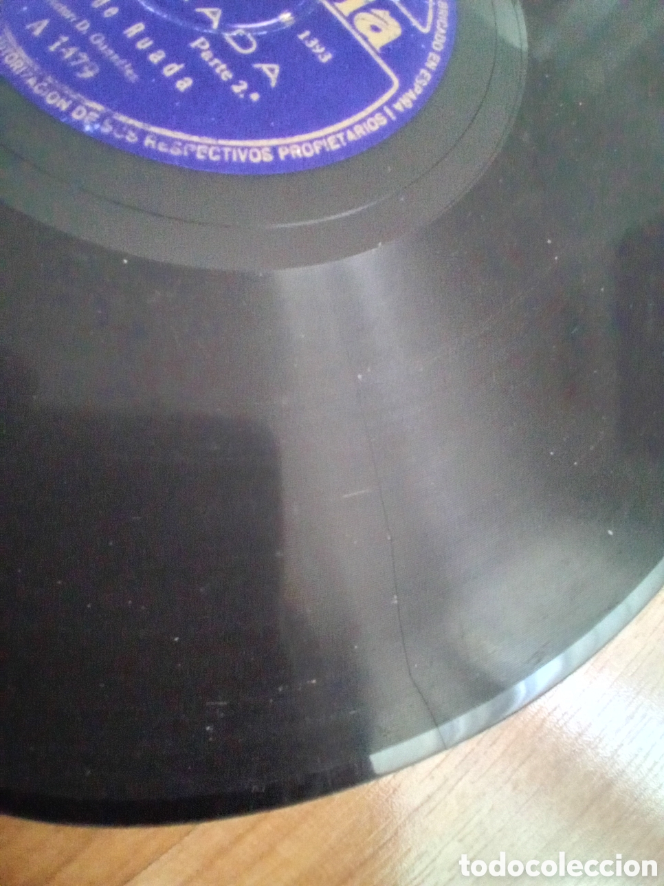 Discos de pizarra: CORO DE RUADA. ALBORADA. OJO, EL DISCO EST&Aacute; RAJADO - Foto 3