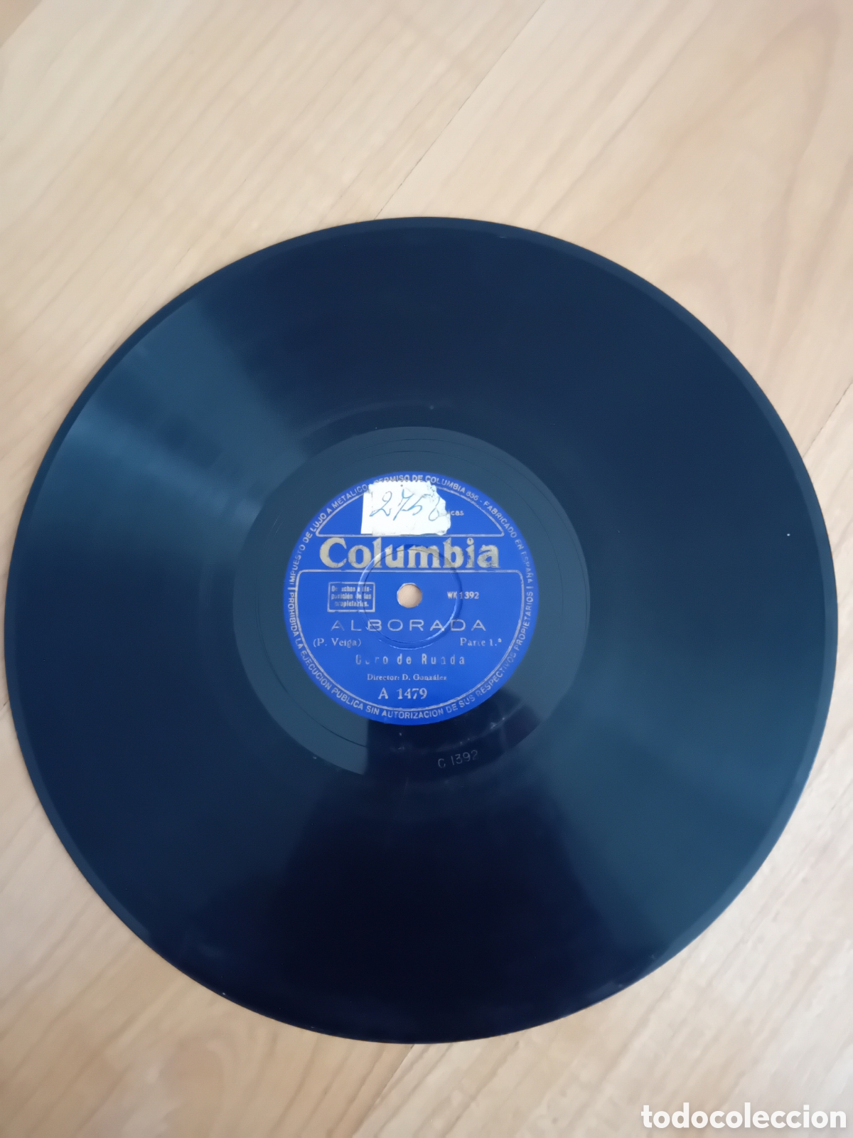 Discos de pizarra: CORO DE RUADA. ALBORADA. OJO, EL DISCO EST&Aacute; RAJADO - Foto 4