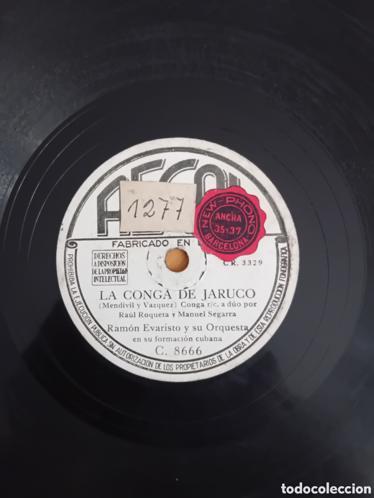 Discos de pizarra: RAMON EVARISTO. LA CONGA DE JARUCO. ERES LINDA - Foto 5