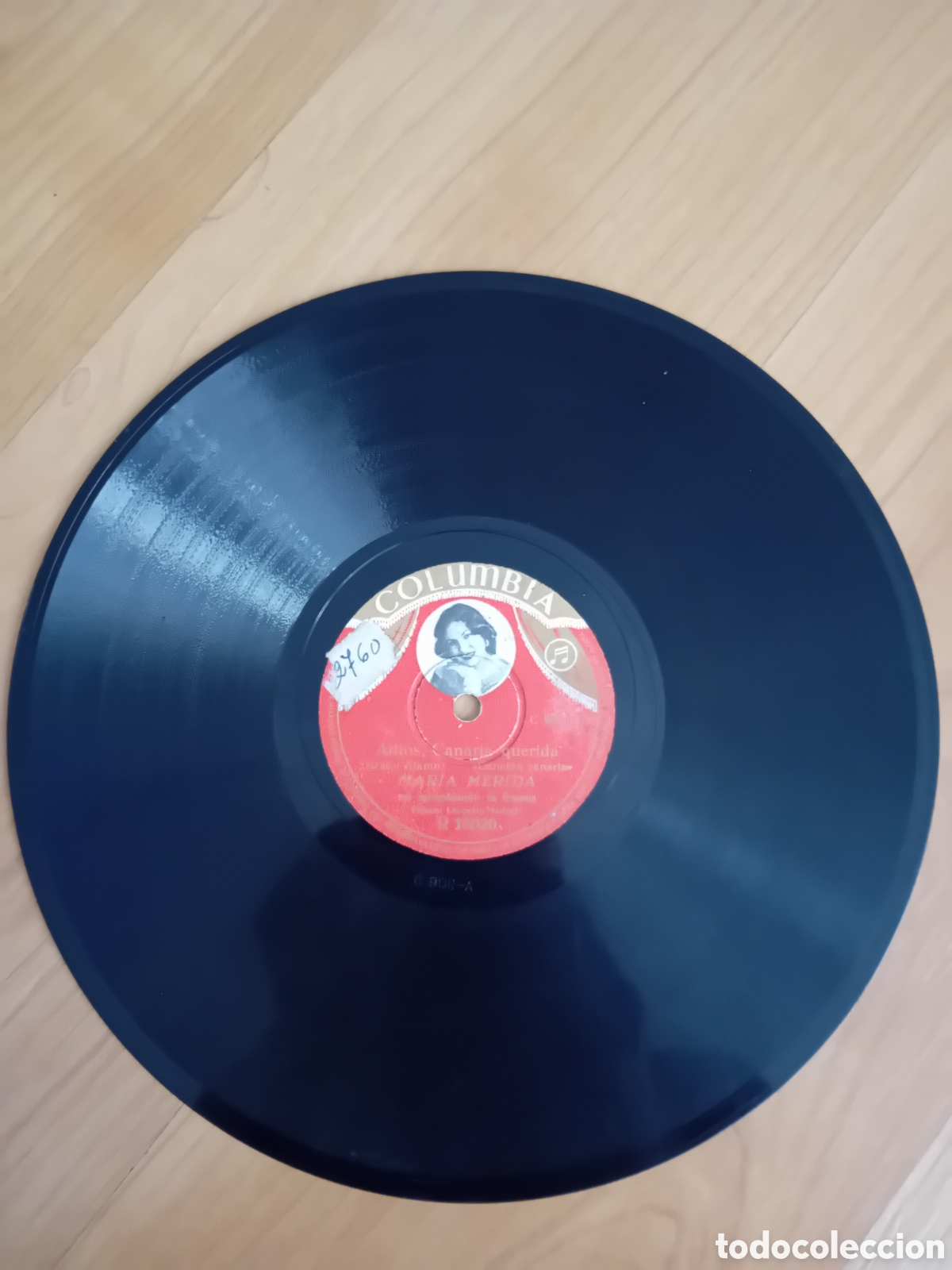 Discos de pizarra: MARIA MERIDA. ADIOS CANARIA QUERIDA. EL ZAGALEJO - Foto 3