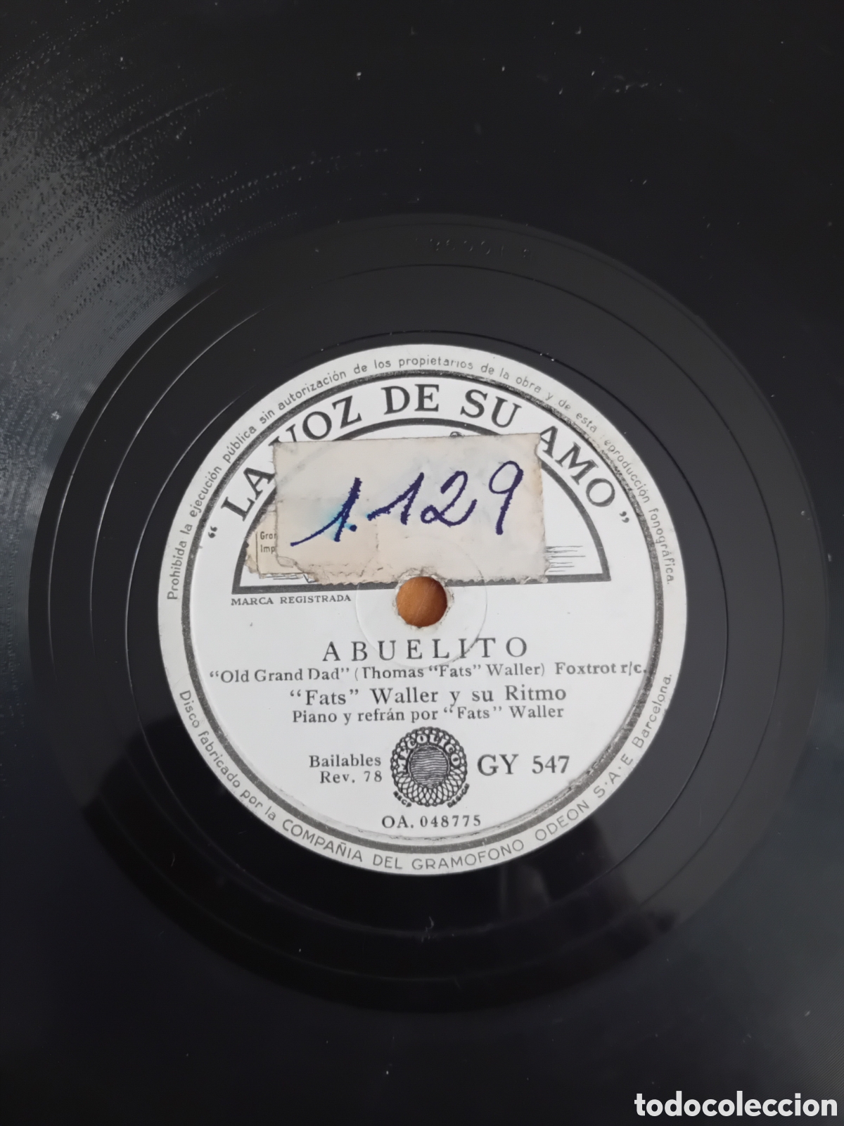 Discos de pizarra: FATS WALLER. RICITOS INFANTILES. ABUELITO - Foto 2