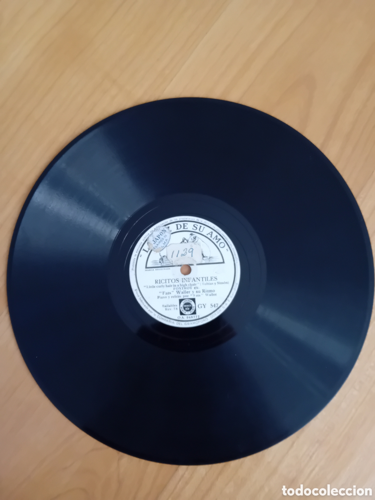 Discos de pizarra: FATS WALLER. RICITOS INFANTILES. ABUELITO - Foto 3