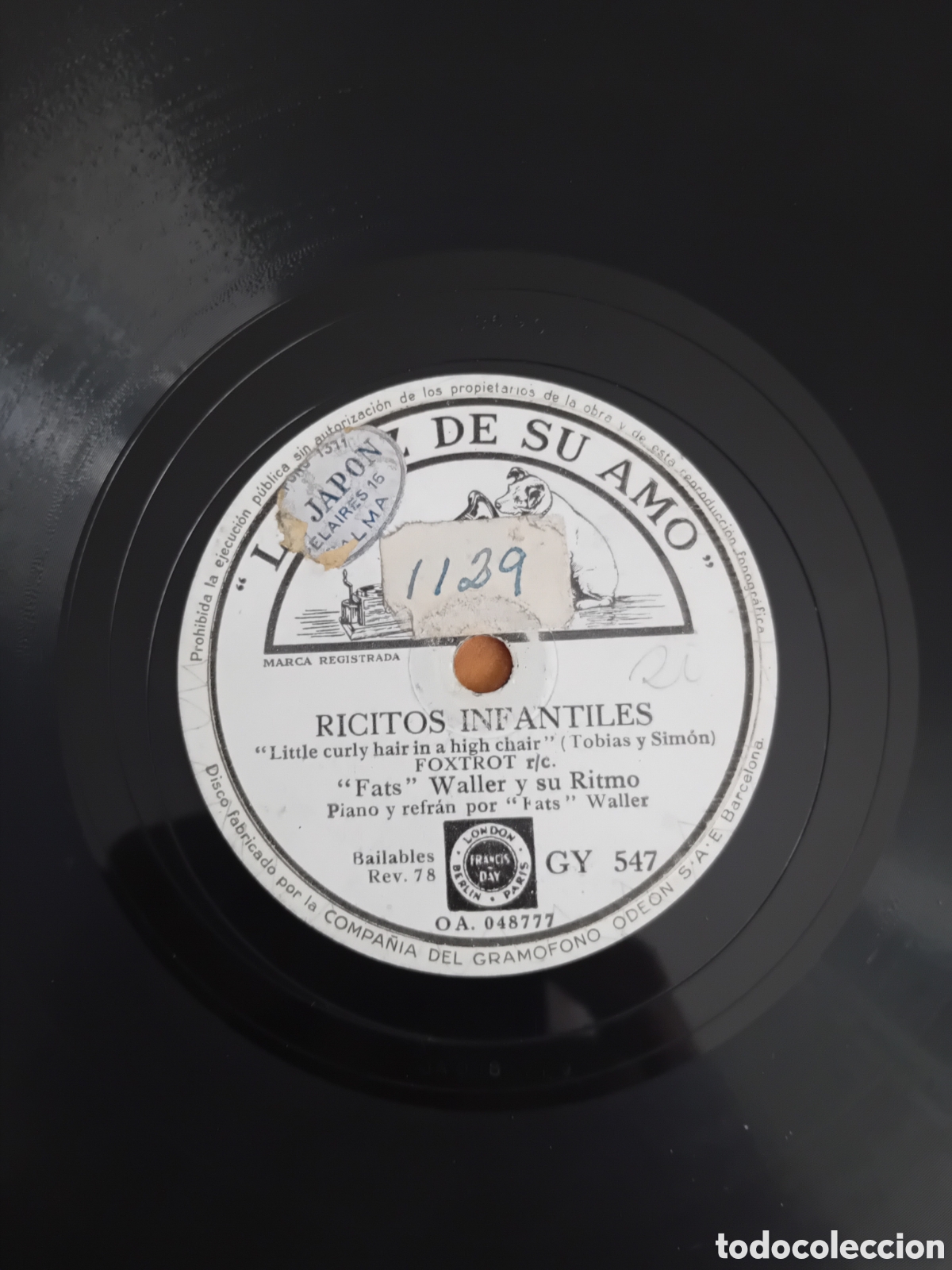 Discos de pizarra: FATS WALLER. RICITOS INFANTILES. ABUELITO - Foto 4