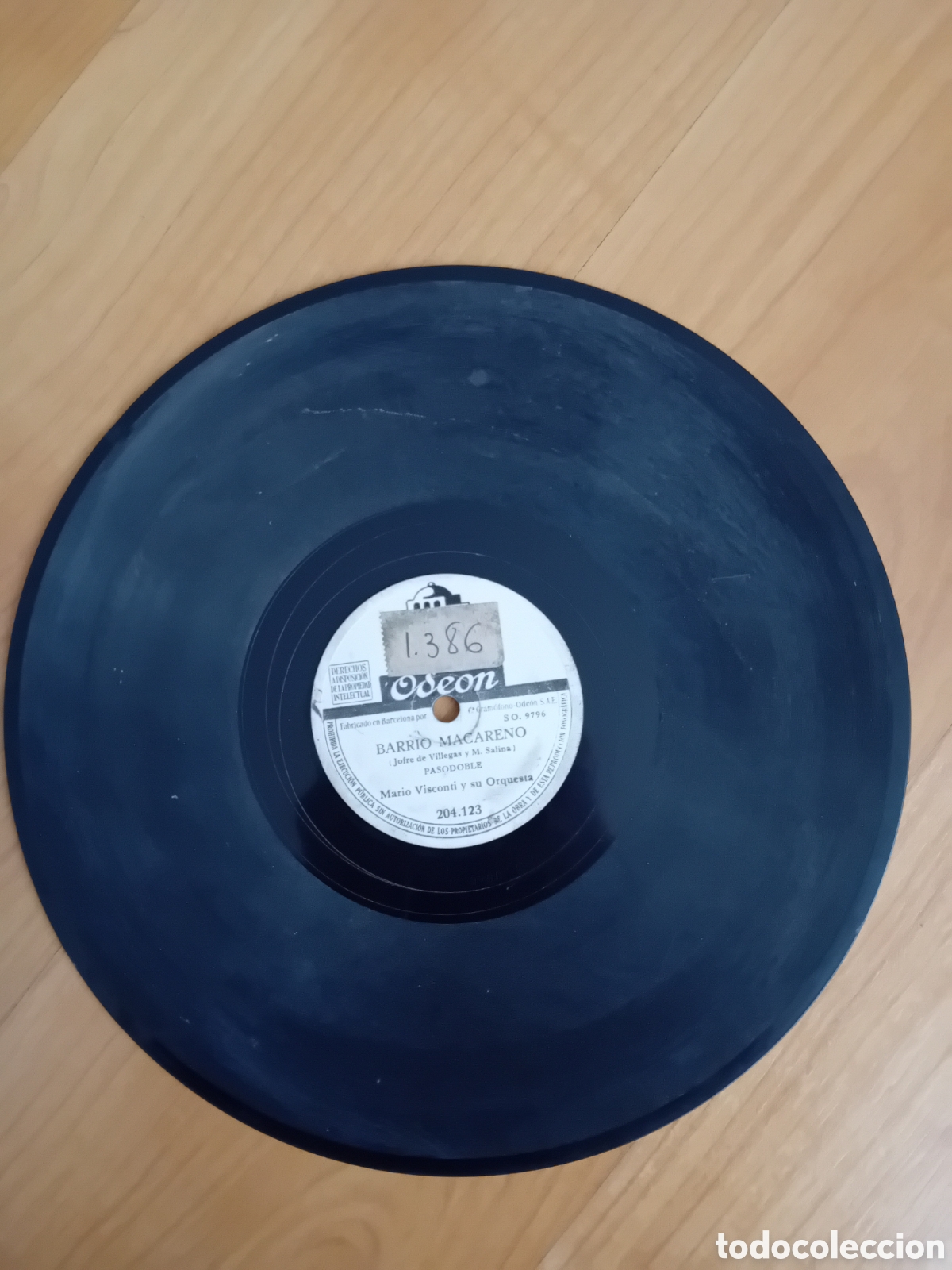 Discos de pizarra: MARIO VISCONTI. BARRIO MACARENO. BAHIA - Foto 3
