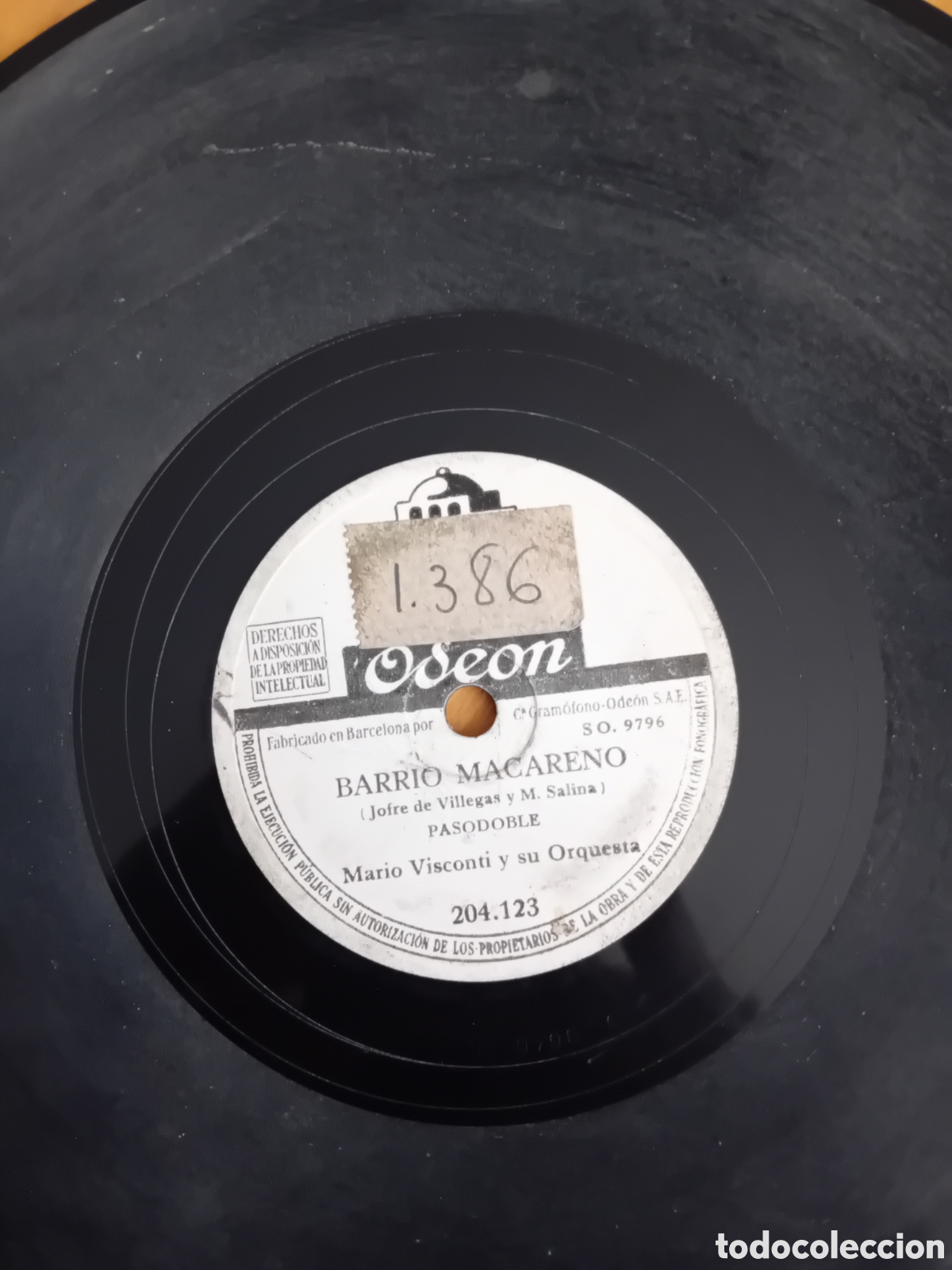Discos de pizarra: MARIO VISCONTI. BARRIO MACARENO. BAHIA - Foto 4