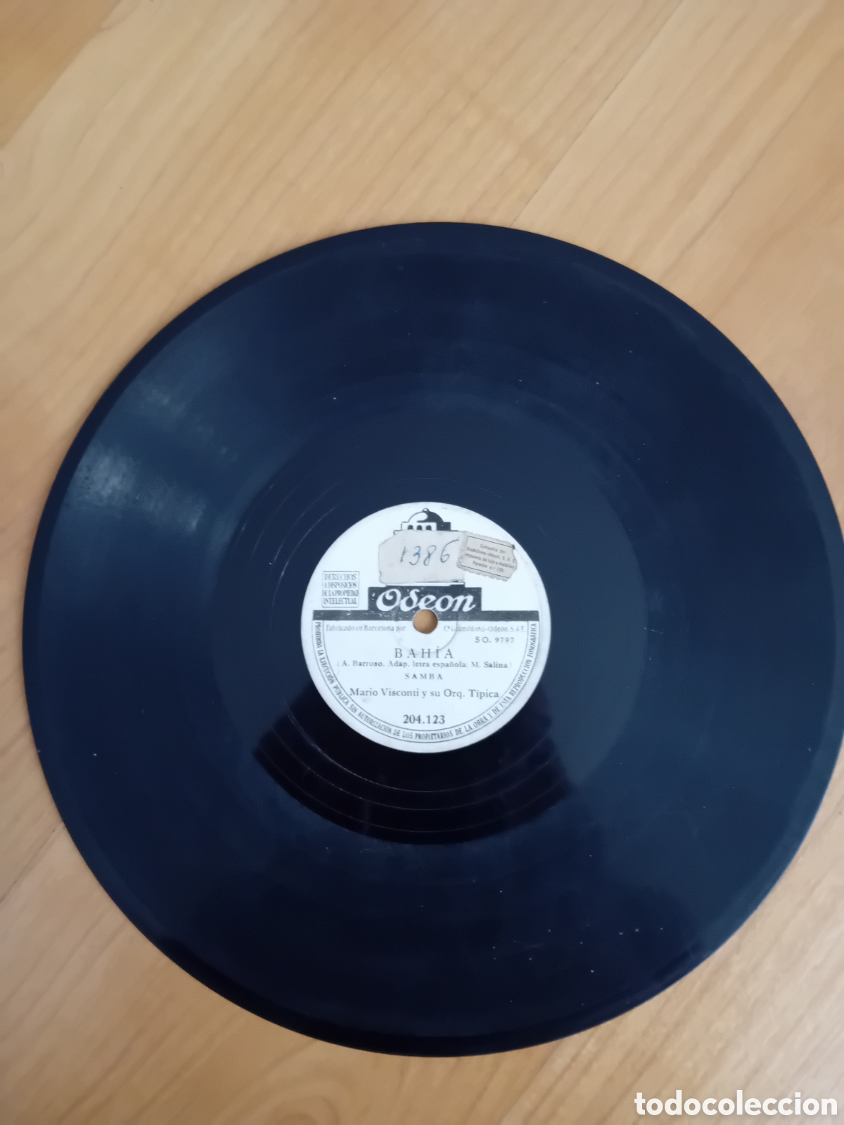 Discos de pizarra: MARIO VISCONTI. BARRIO MACARENO. BAHIA - Foto 1