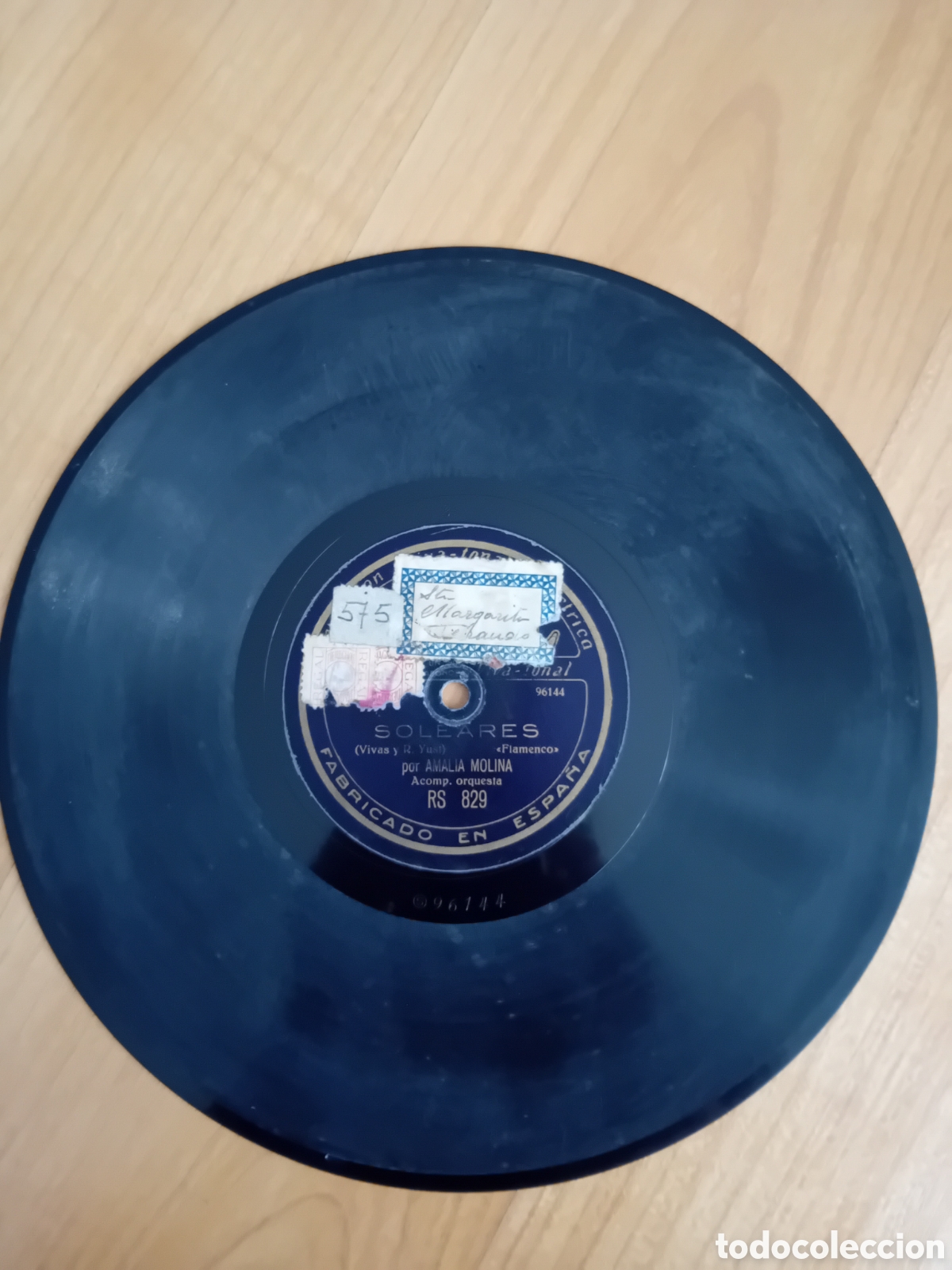 Discos de pizarra: AMALIA MOLINA. ZAFFI MORO. SOLEARES - Foto 1