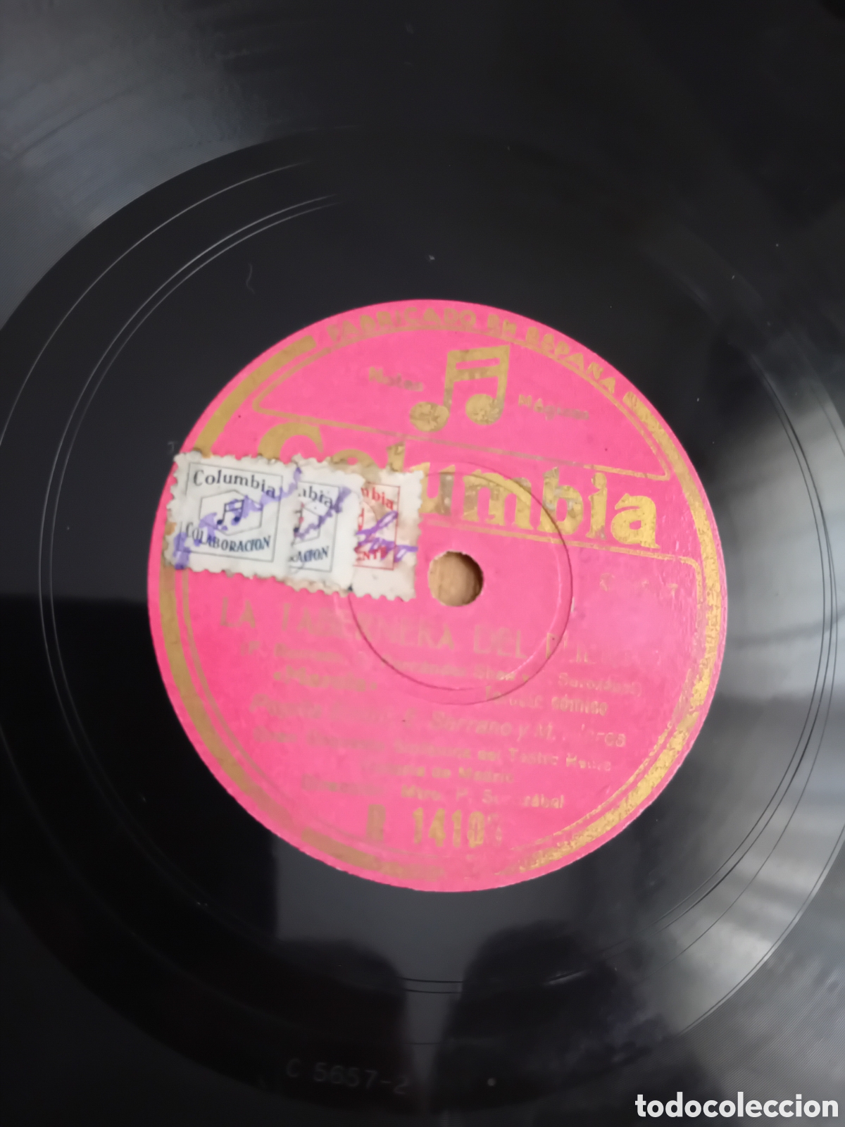 Discos de pizarra: LA TABERNA DEL PUERTO. Pepita Embil, E. Serrano y M. Alares - Foto 2