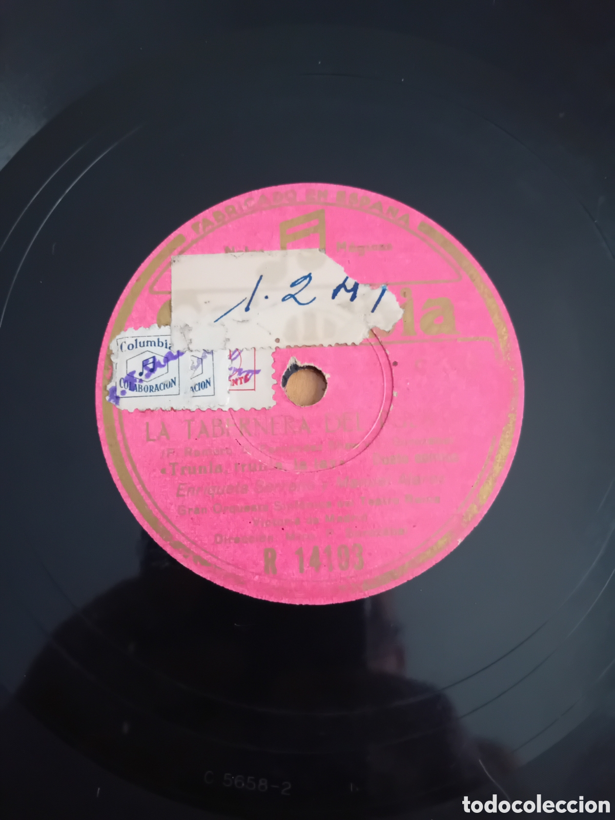 Discos de pizarra: LA TABERNA DEL PUERTO. Pepita Embil, E. Serrano y M. Alares - Foto 5