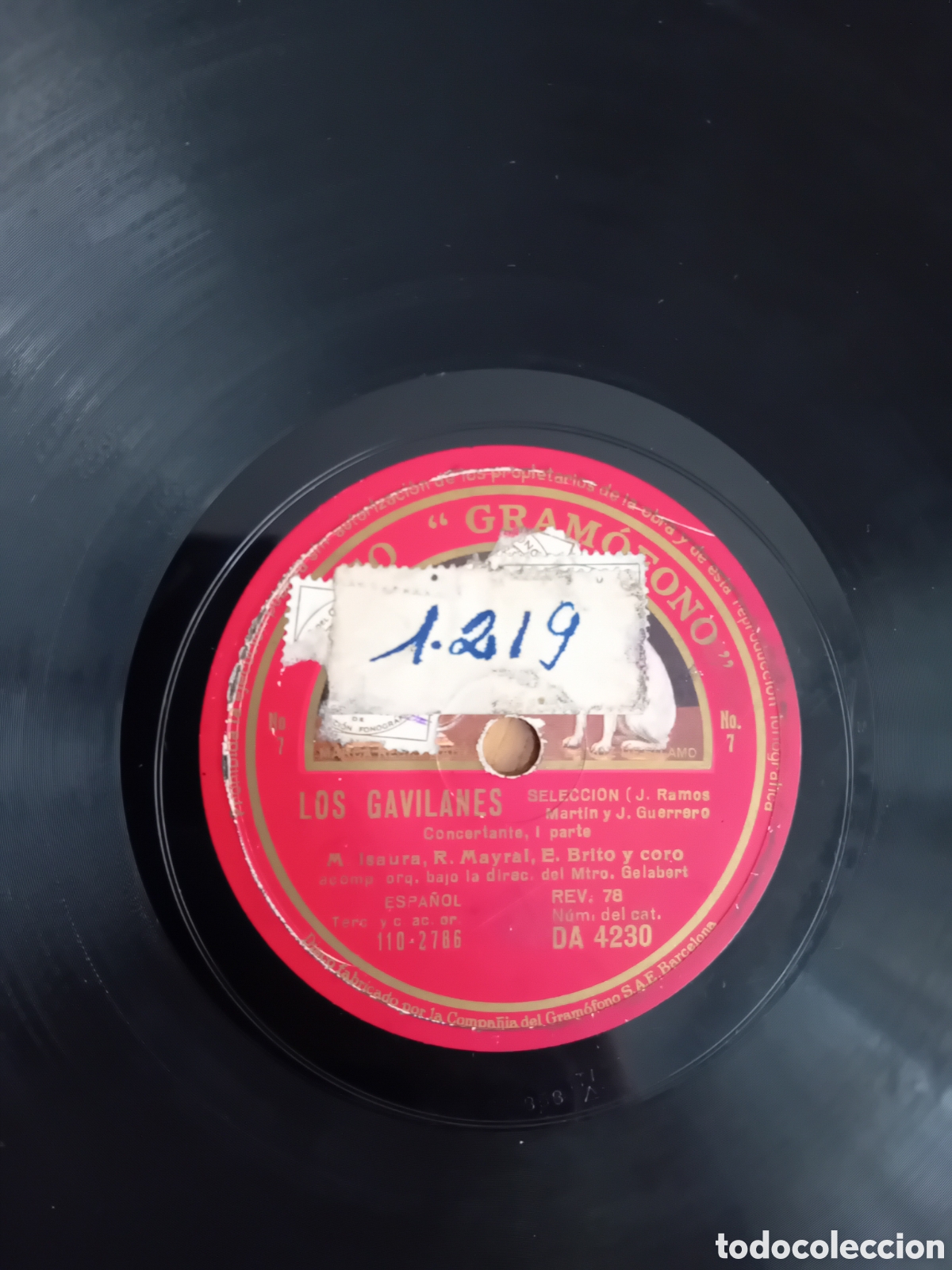 Discos de pizarra: LOS GAVILANES. ISAURA. MAYRAL. BRITO. - Foto 2