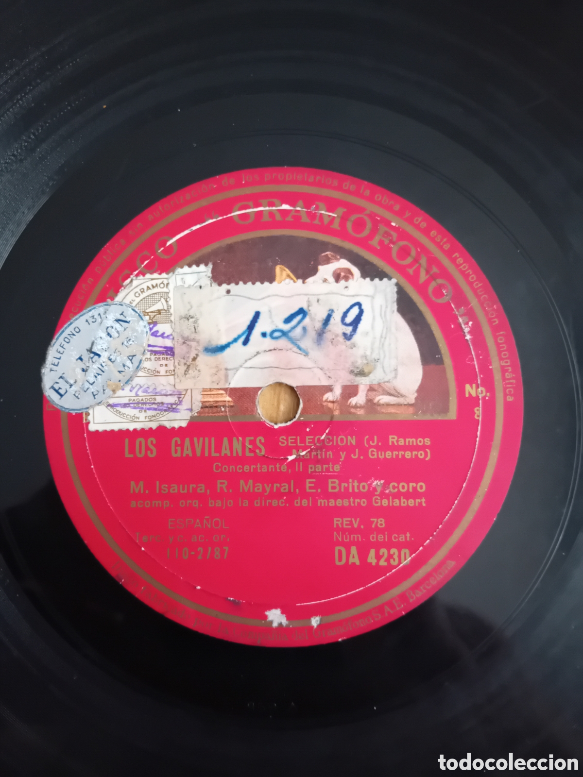 Discos de pizarra: LOS GAVILANES. ISAURA. MAYRAL. BRITO. - Foto 4