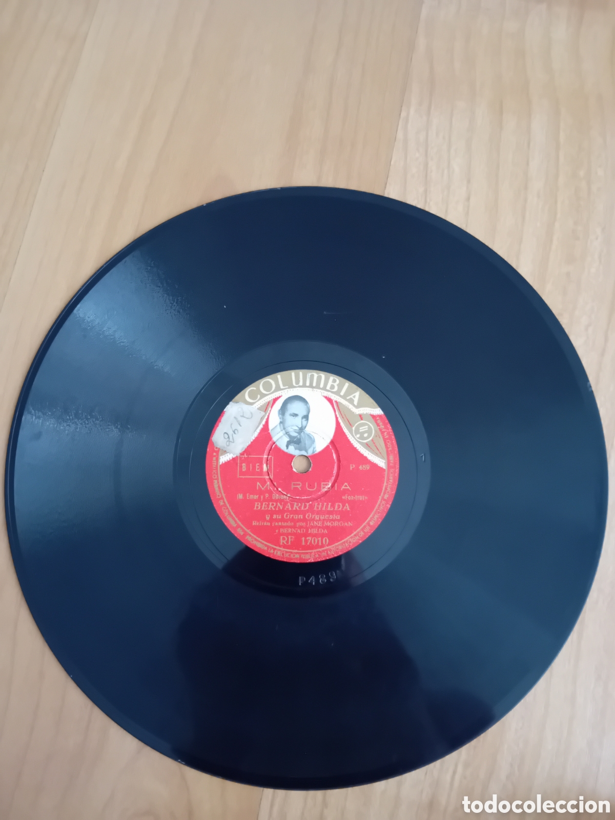 Discos de pizarra: BERNARD HILDA. MI RUBIA. LAS HOJAS MUERTAS - Foto 3
