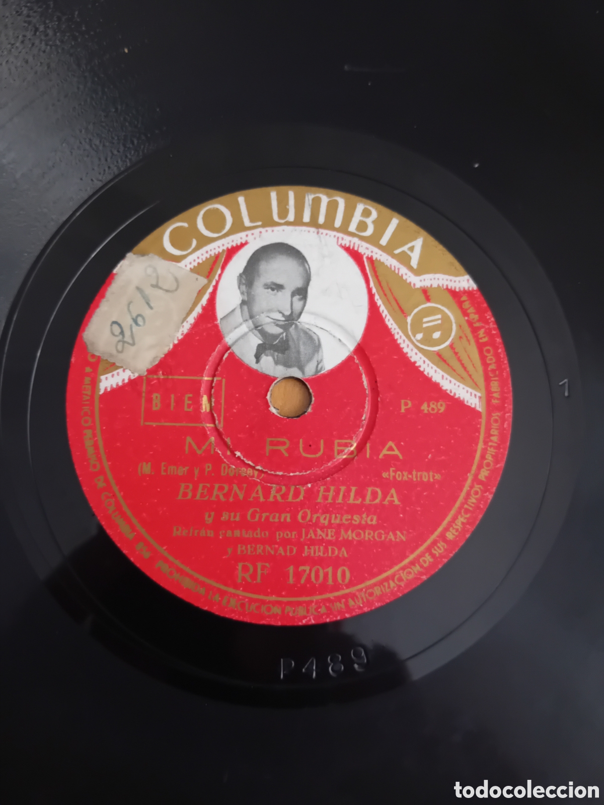 Discos de pizarra: BERNARD HILDA. MI RUBIA. LAS HOJAS MUERTAS - Foto 4
