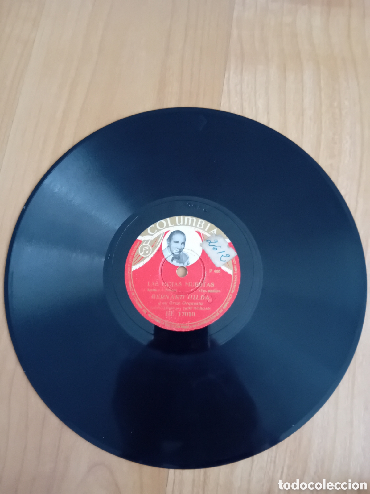 Discos de pizarra: BERNARD HILDA. MI RUBIA. LAS HOJAS MUERTAS - Foto 1